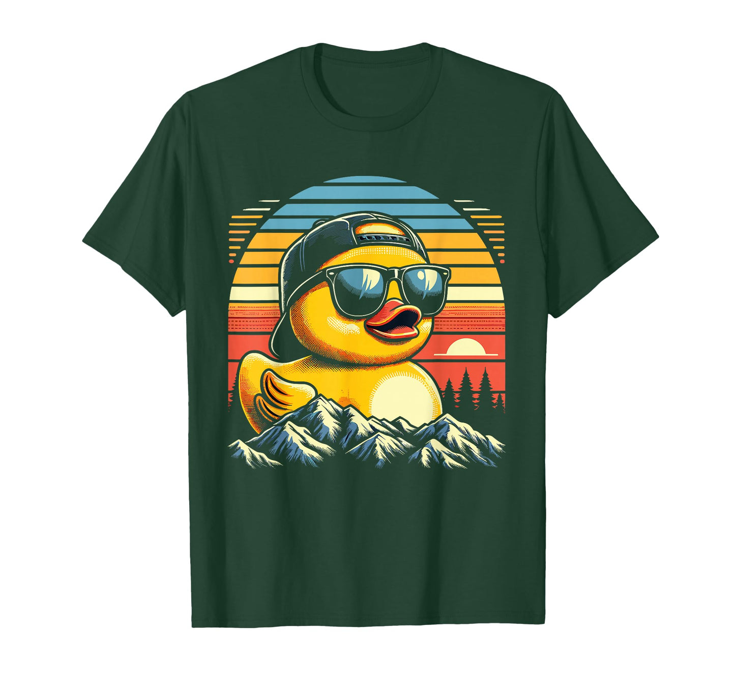 Duck Funny Shirts Graphic Tees Men Rubber Duck Cool Teen Boy T-Shirt