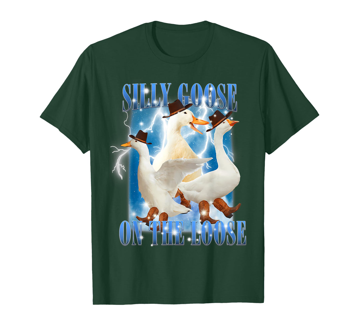Retro Goose Aesthetic Trendy Meme Silly Goose On The Loose T-Shirt