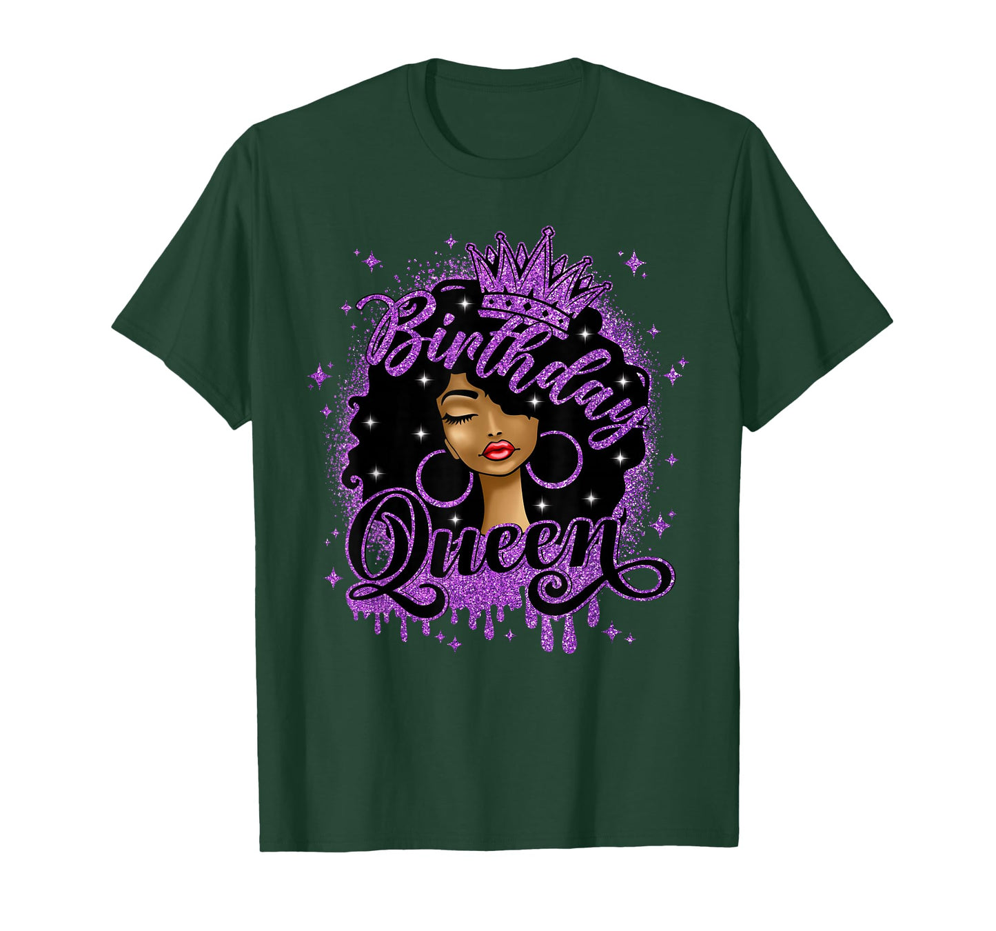 Birthday Queen Curly Afro Black Women It's My Birthday T-Shirt