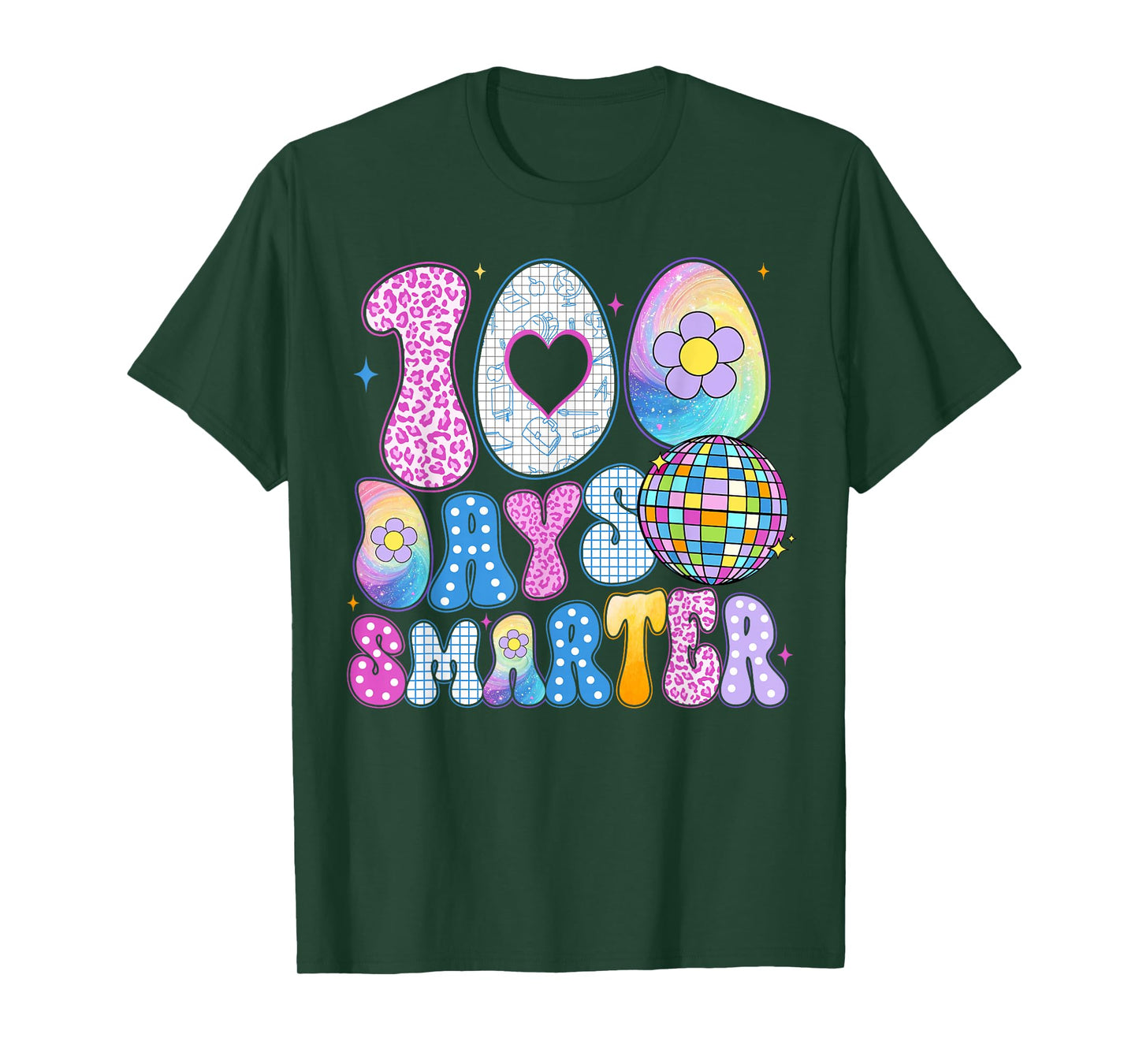 100 Days Smarter Happy 100th Day of School Shirts Boys Girls T-Shirt