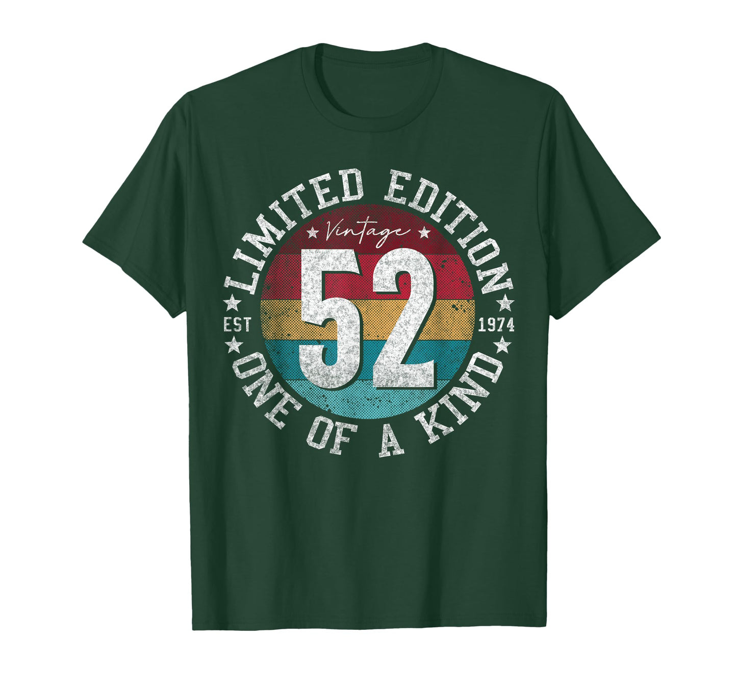 52 Year Old Gifts Vintage 1974 Limited Edition 52nd Birthday T-Shirt