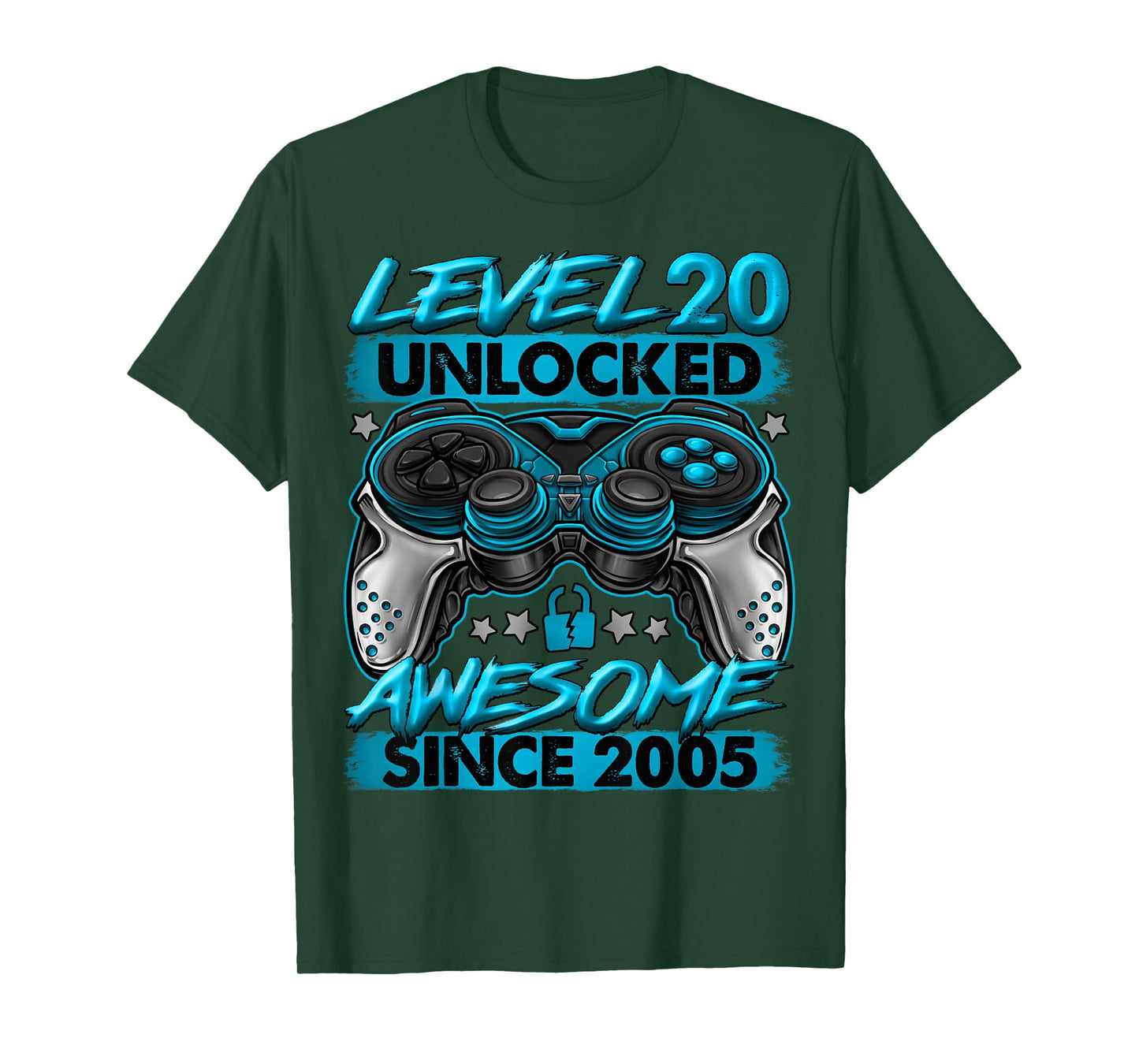 Level 20 Unlocked 20 Year Old Gifts Boys 20th Birthday Boy T-Shirt