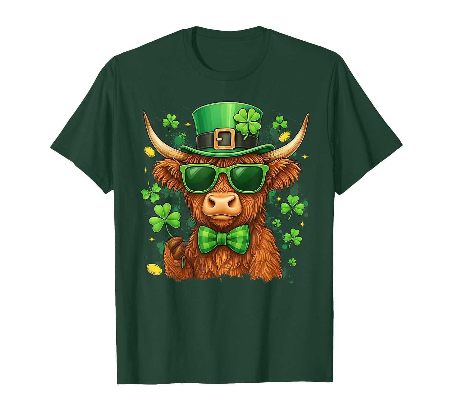 St. Patricks Day Funny Heifer Cow Shamrocks Men Women Kid T-Shirt