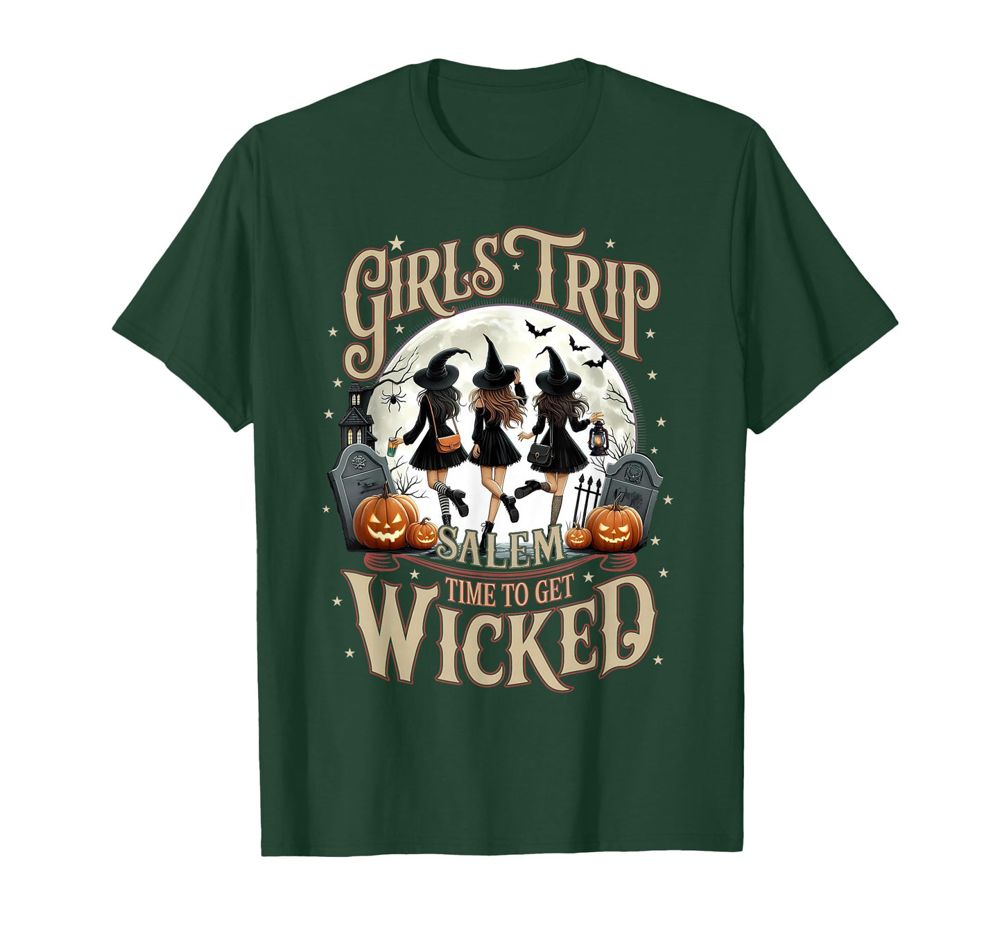 Vintage Salem 1692, Girls Trip Salem Time To Get Wicked T-Shirt