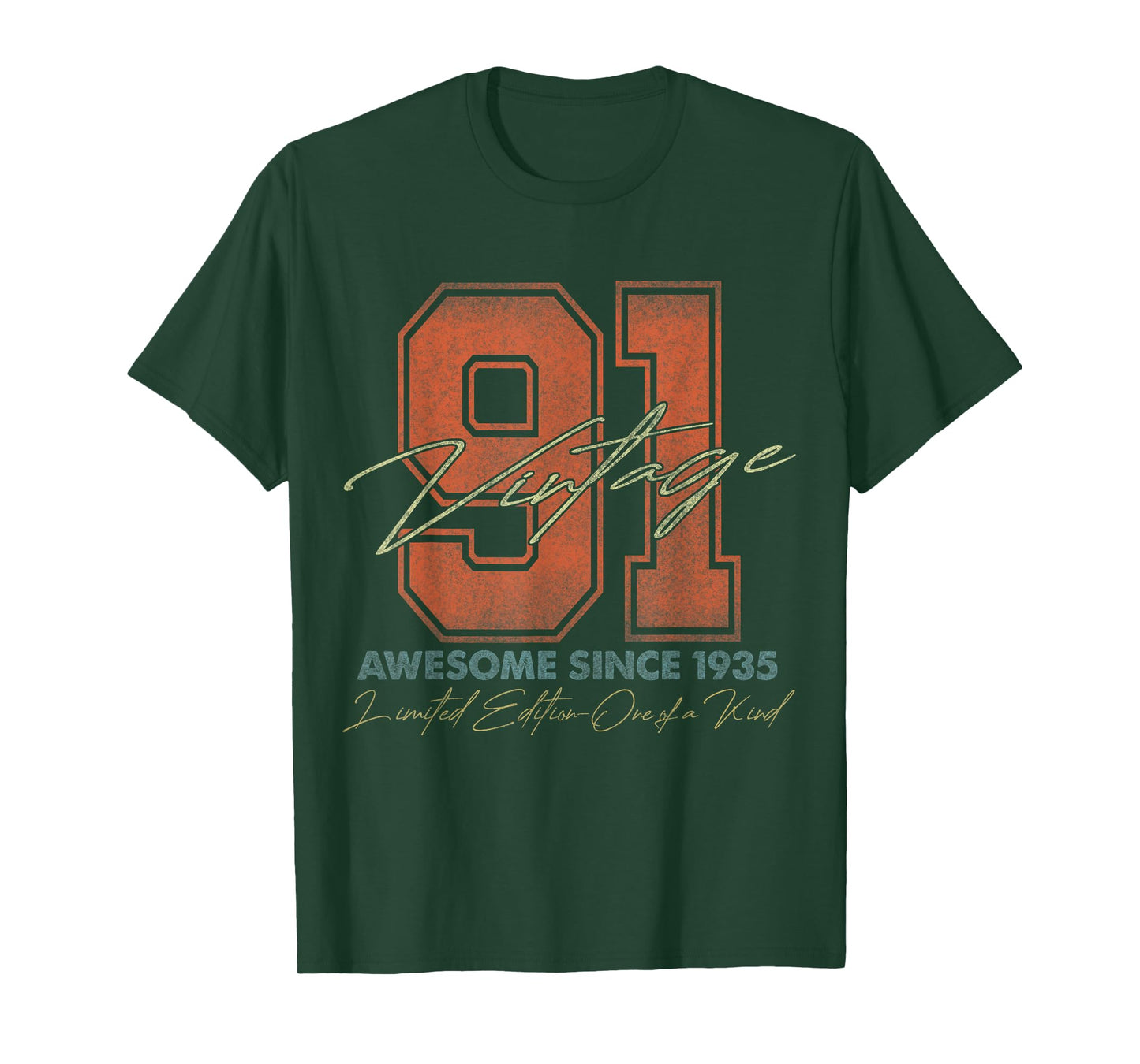 91 Year Old Gifts Vintage 1935 Limited Edition 91st Birthday T-Shirt