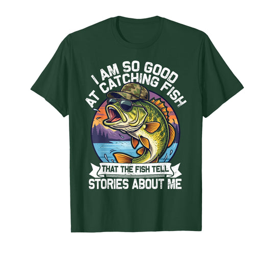 Funny Fishing Dad Men Funny Reel Cool Fish Bass Fishing T-Shirt