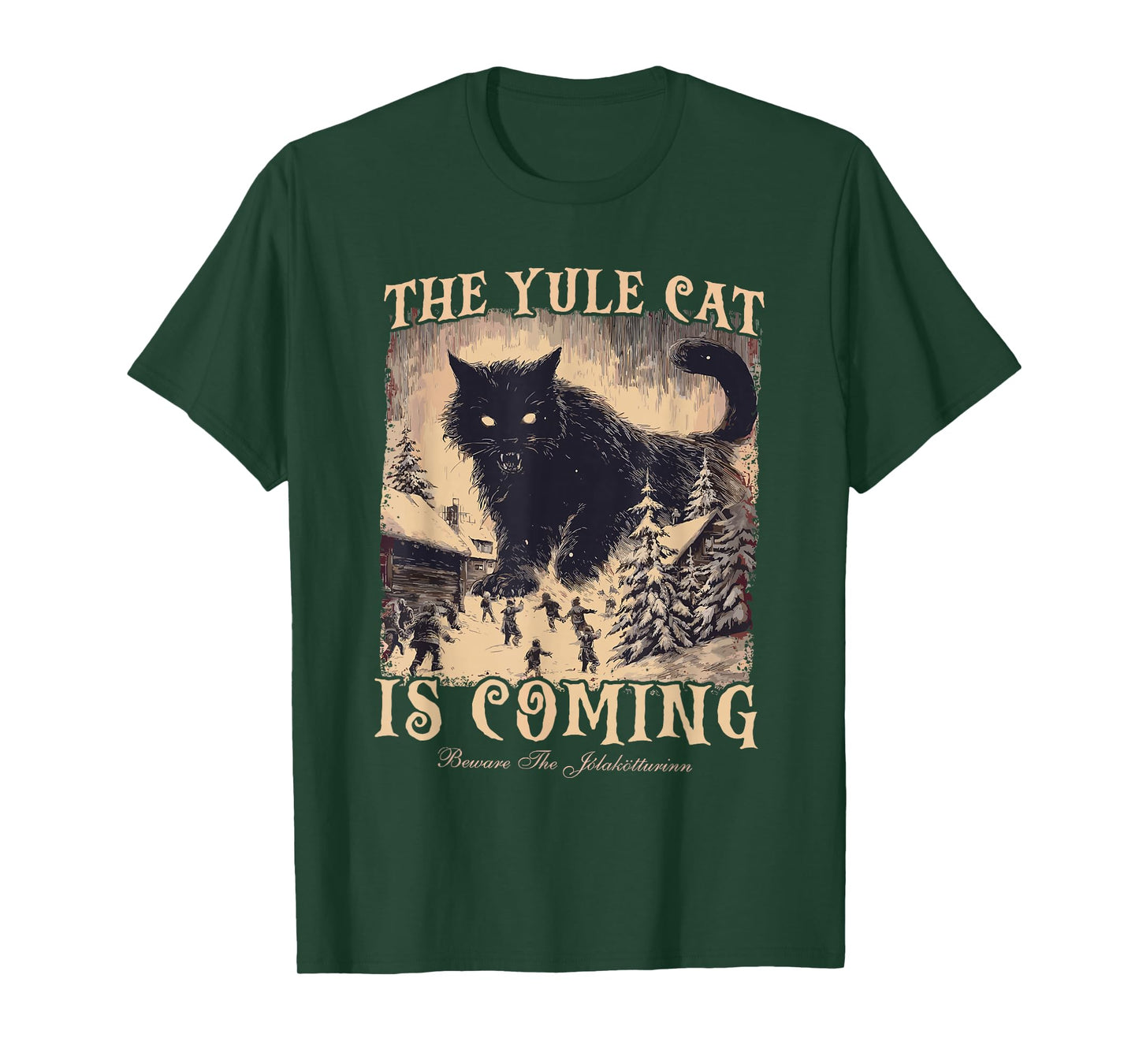 The Yule Cat is Coming Icelandic Christmas Cat Mom Cat Lover T-Shirt