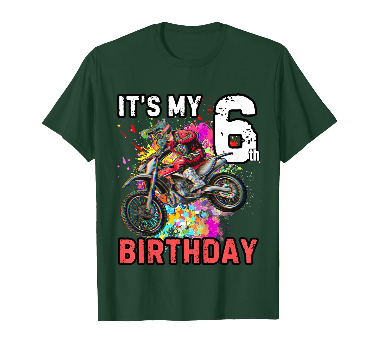 Kids It's my 6th Boy Birthday Dirt Bike MX Motocross Birthday T-Shirt