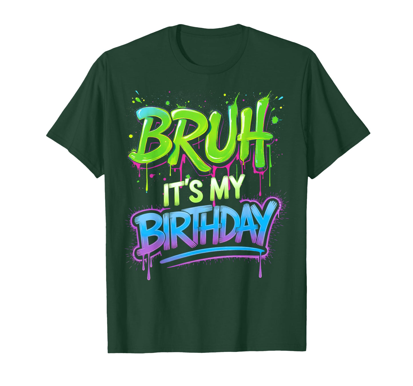 Bruh It's My Birthday Funny Birthday Boy Teen Gamer Meme T-Shirt