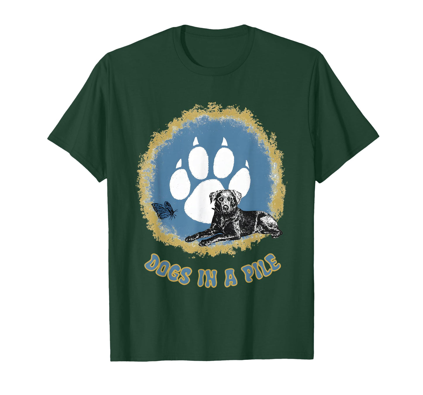 Dogs in A Pile Funny for Men Women T-Shirt