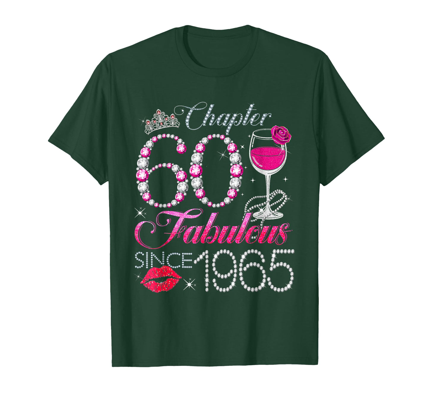 Chapter 60 Fabulous Since 1965 60th Birthday Queen Diamond T-Shirt