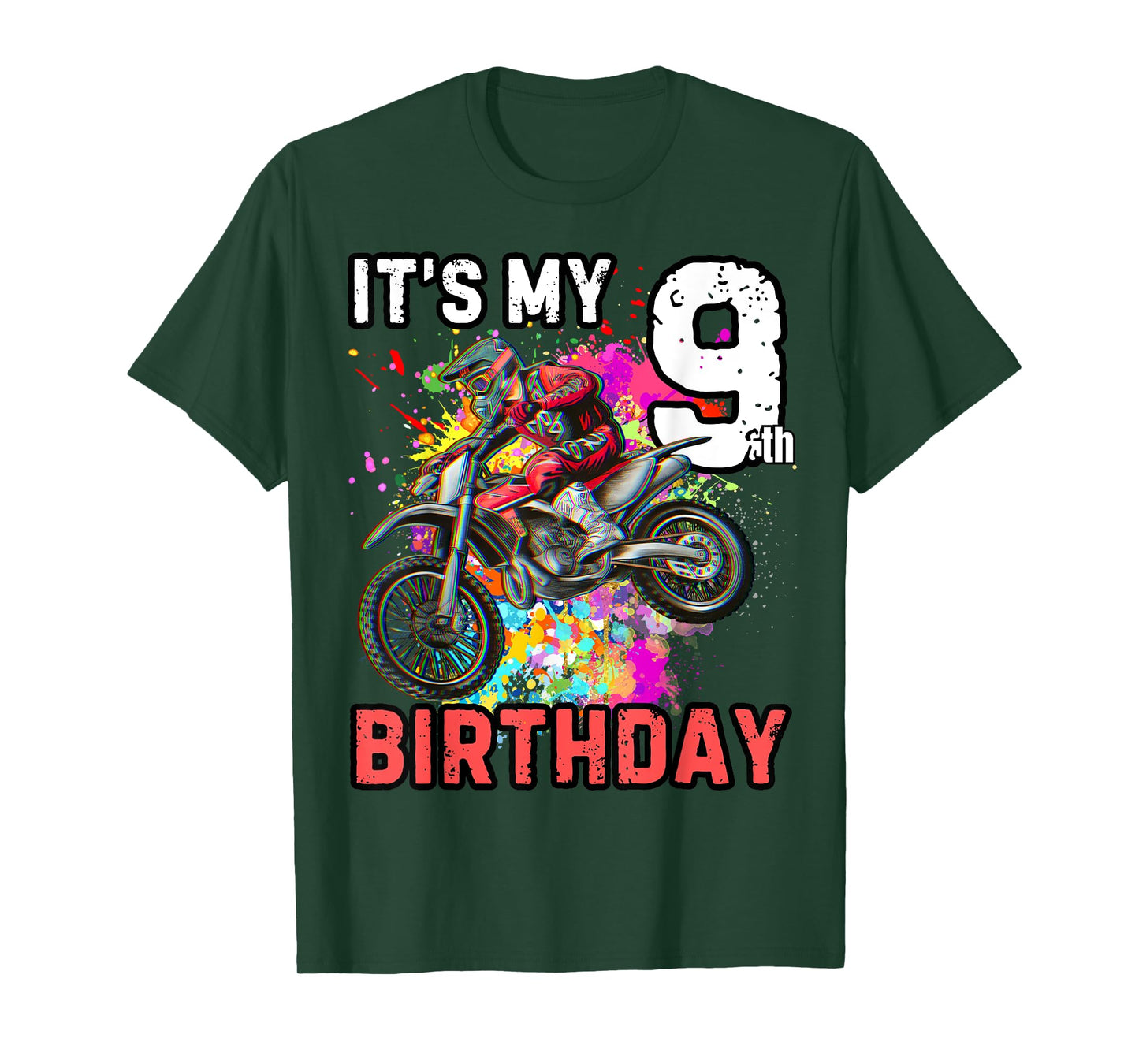 It's my 9th Boy Birthday Dirt Bike MX Motocross Birthday T-Shirt