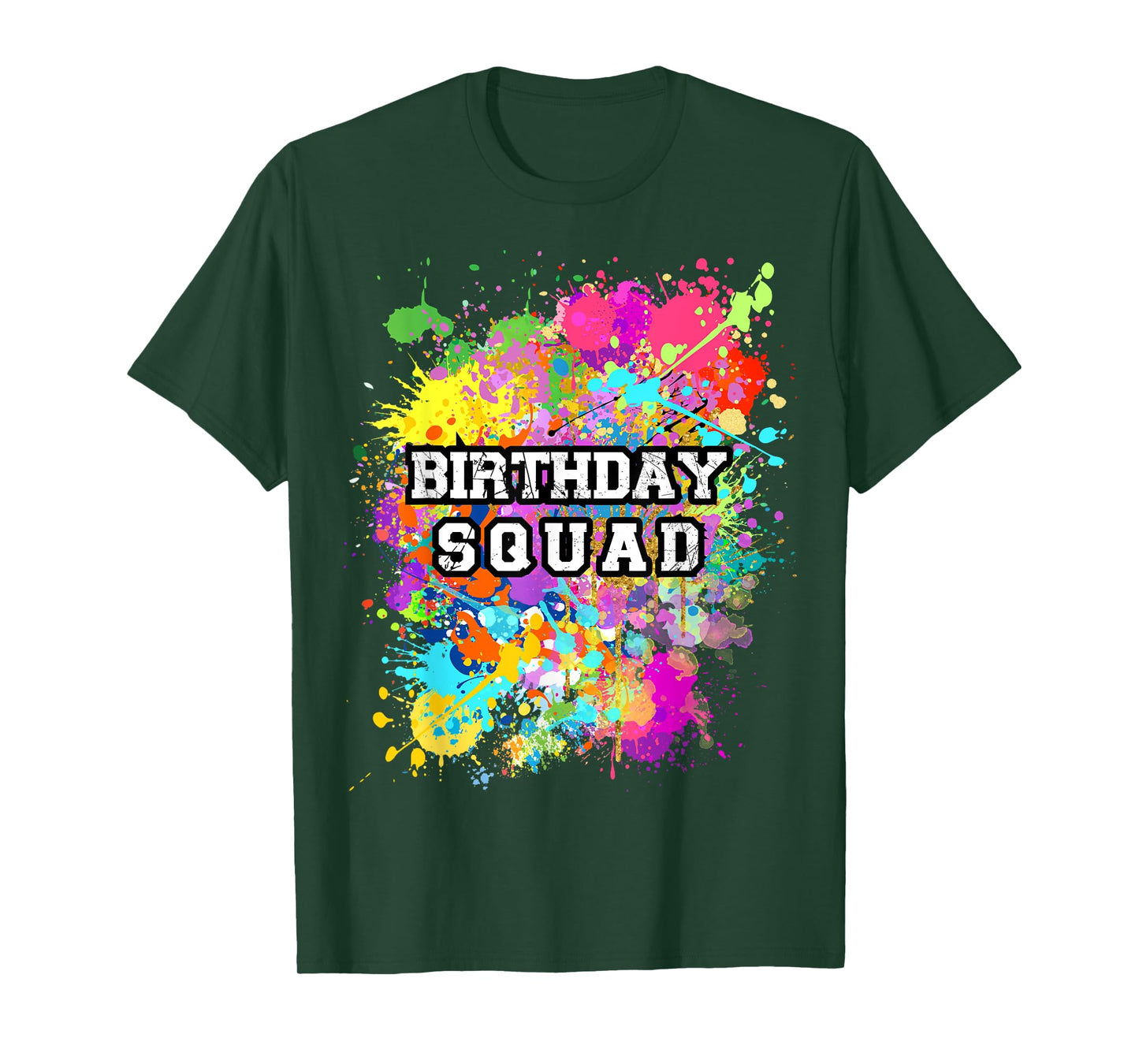 Birthday Squad Paint splashes Party Matching Paint Birthday T-Shirt