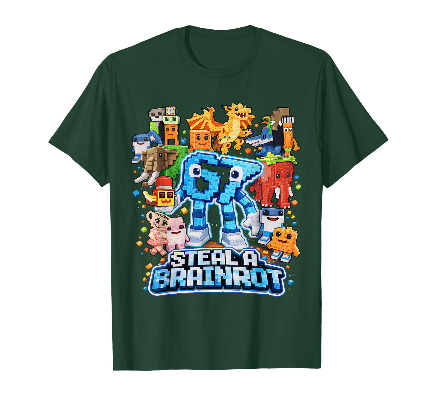 Six Seven 67 Steal a Brainrot Meme Gifts for Boys Kids Teen T-Shirt