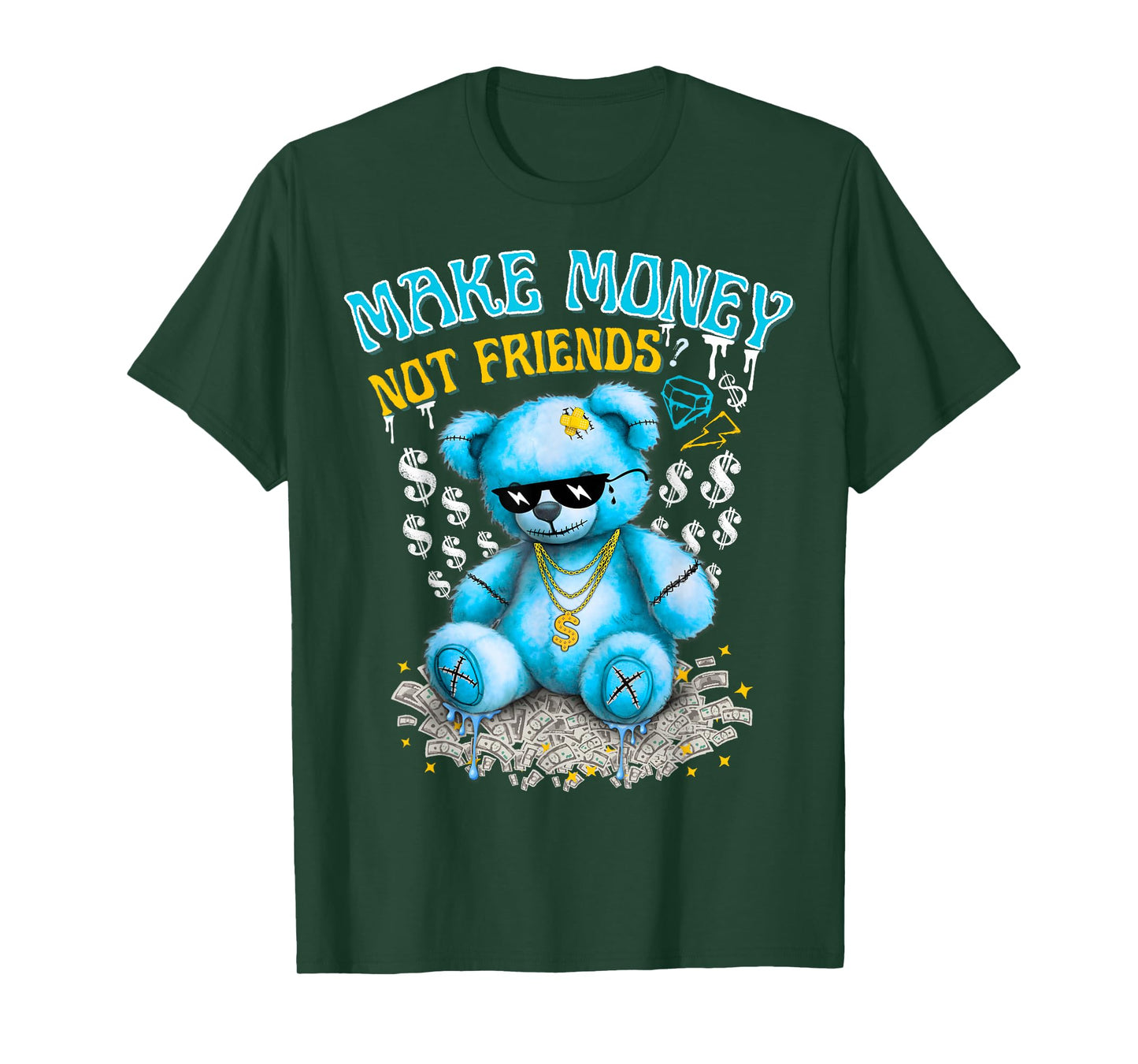 Streetwear Retro Matching Gamma Blue T-Shirt