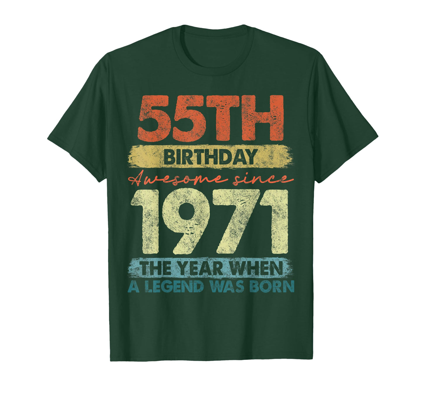 55 Year Old Gifts Vintage 1971 Limited Edition 55th Birthday T-Shirt