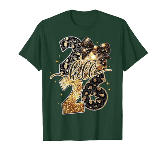 Hello 2026 Happy New Year Disco Ball NYE Countdown Party T-Shirt