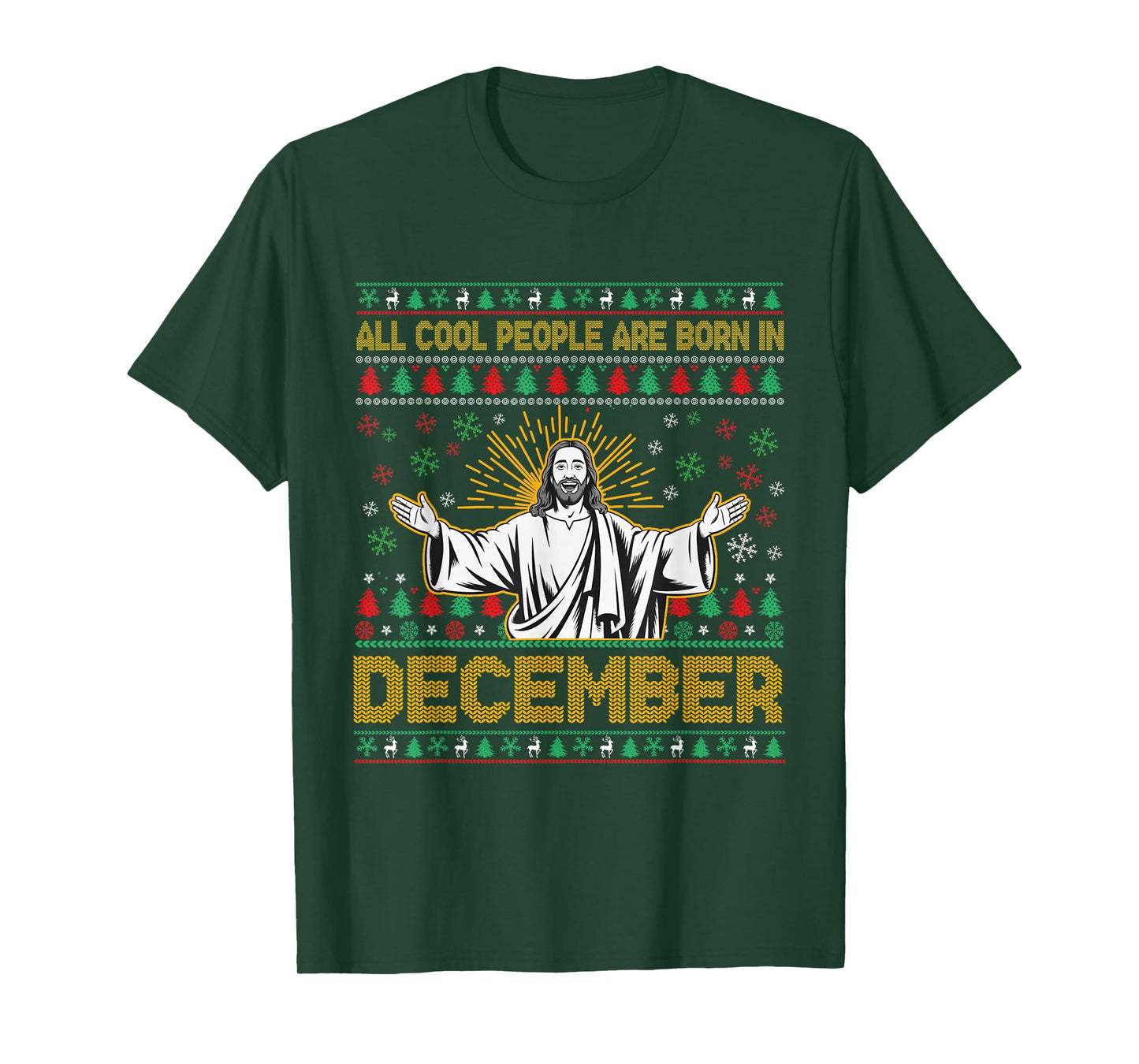 Cool People are Born in December Christian Jesus Christmas T-Shirt