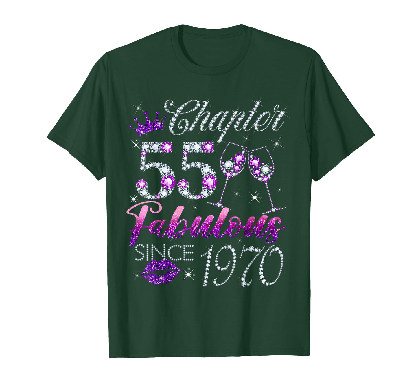 Chapter 55 Fabulous Since 1970 55 Years Old Women Lady T-Shirt