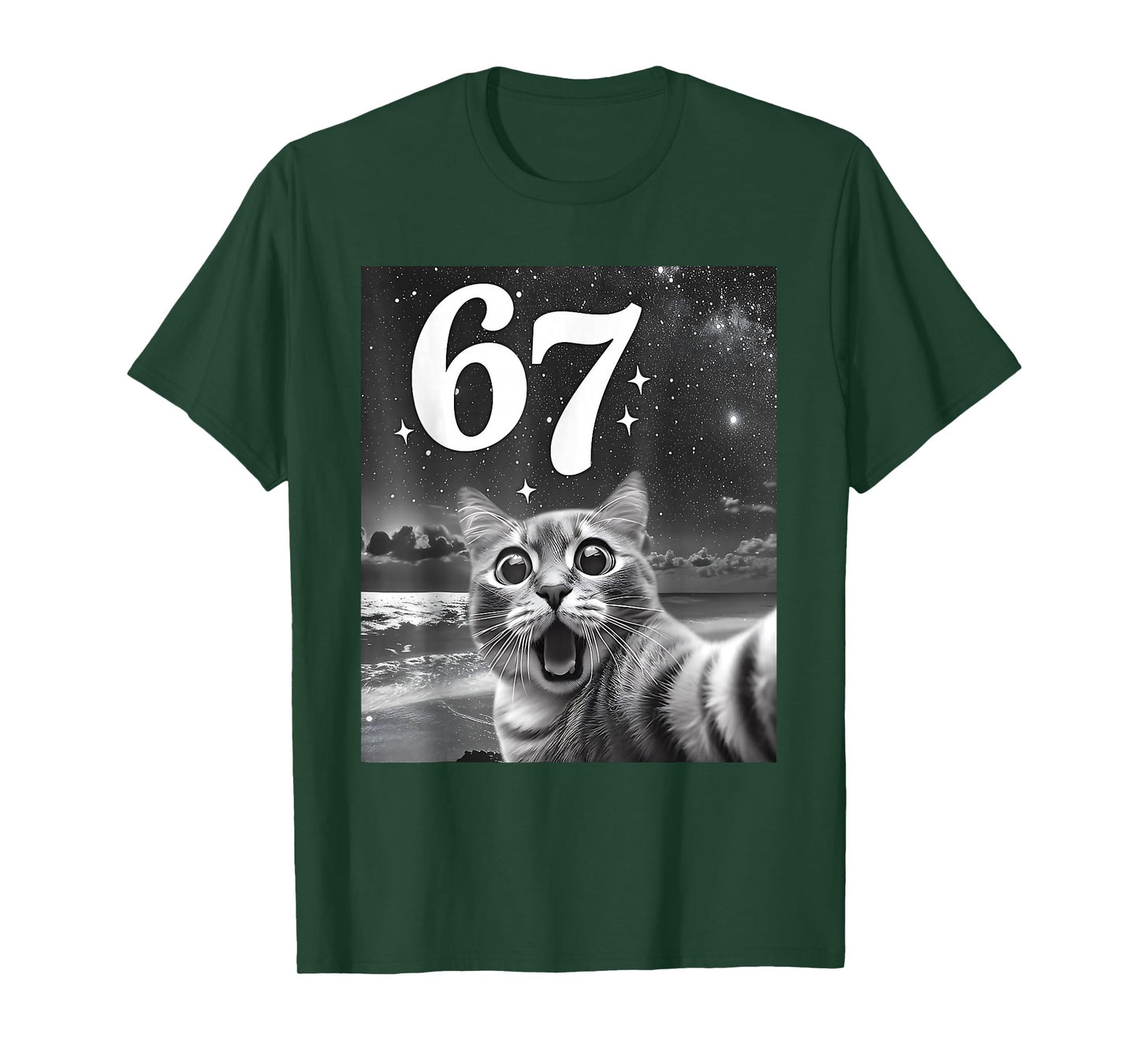 Cat Selfie with 67 Meme Funny Cats Graphic for Men Women Kid T-Shirt