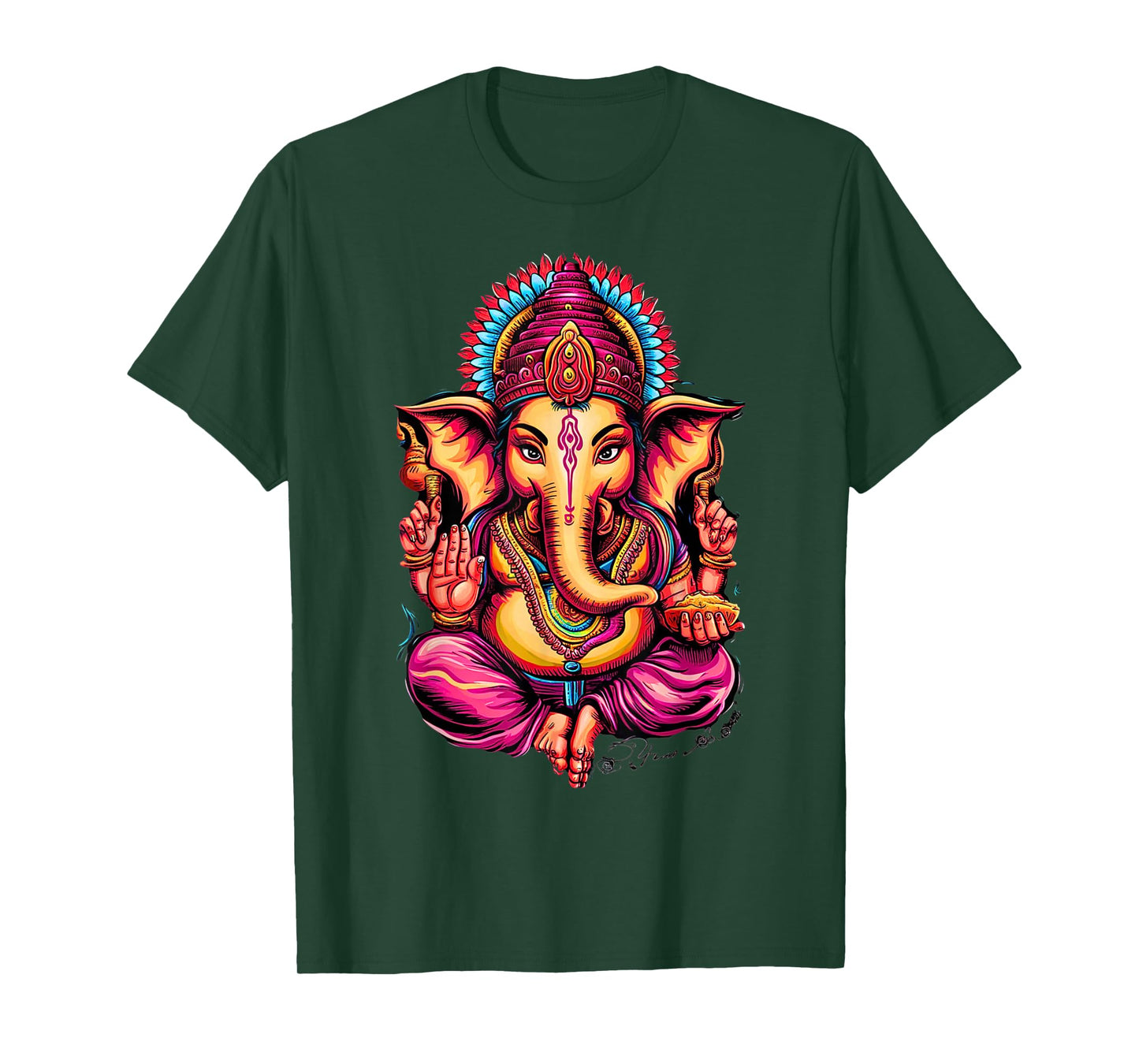Hindu Ganesha Puja Elephant God India Meditation Yoga Murti T-Shirt