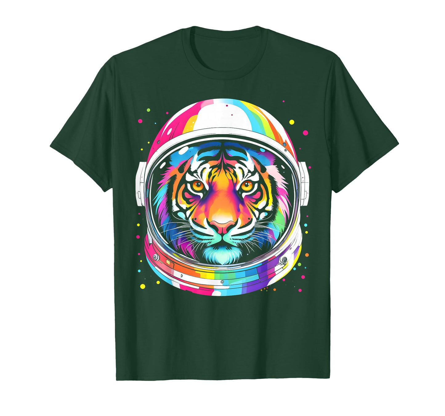 Astronaut Tiger Adventure Vibrant Colorful Space Funny T-Shirt