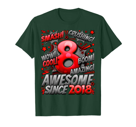 8 Year Old Gifts for Boys 8th Birthday Boy 8 Year Old Boy T-Shirt