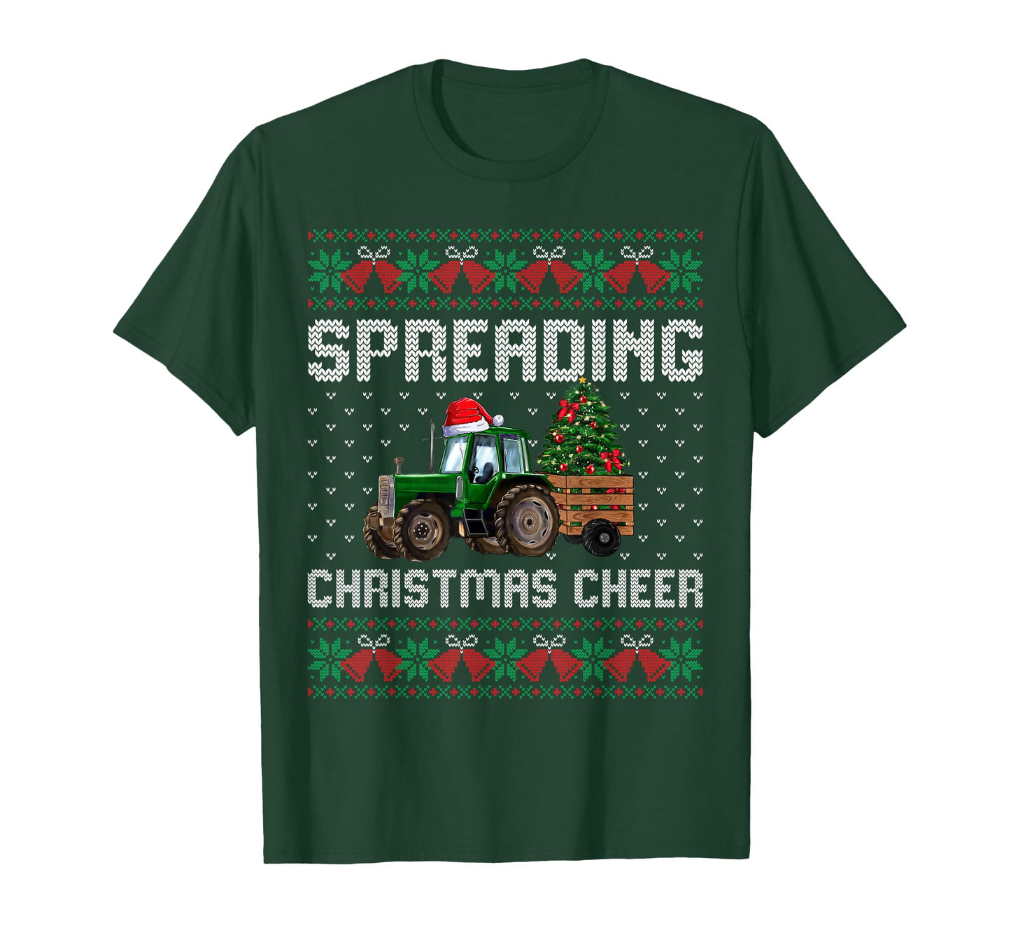 Spreading Christmas Cheer Farm Tractor Ugly Xmas Sweater T-Shirt