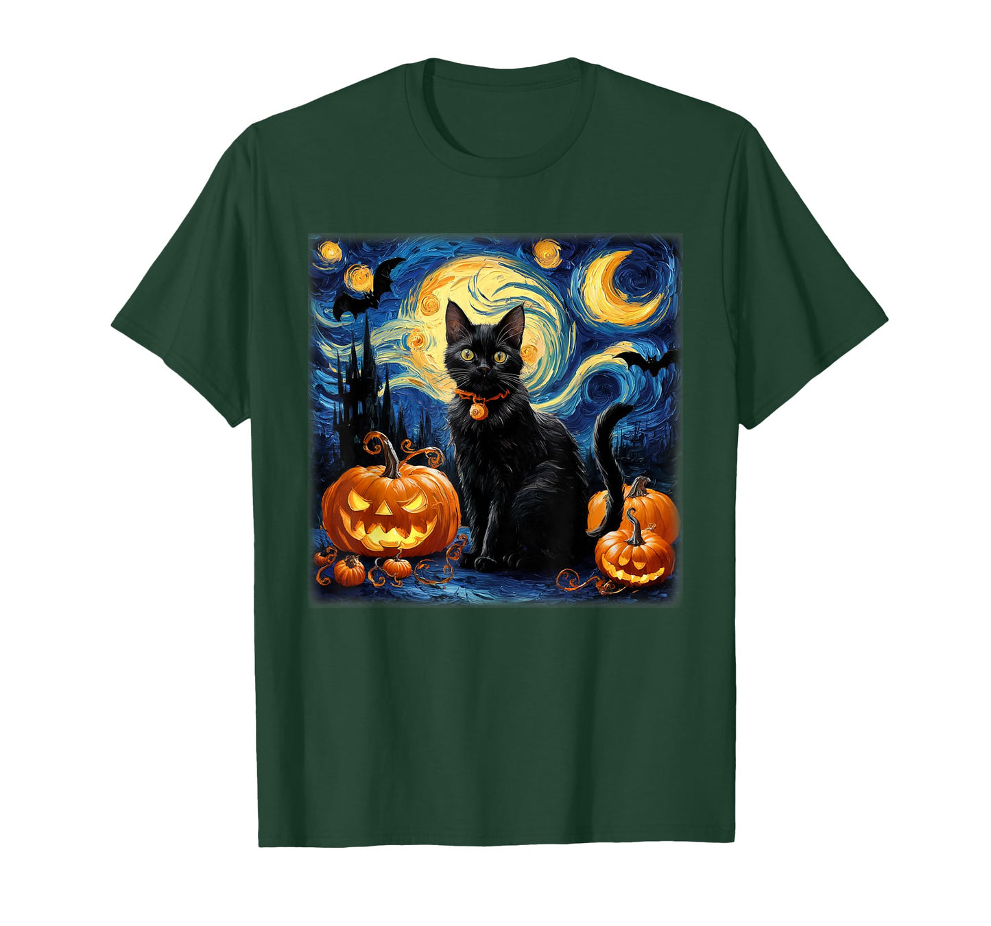 Fun Halloween Cat Lovers Van Gough Halloween Costume T-Shirt