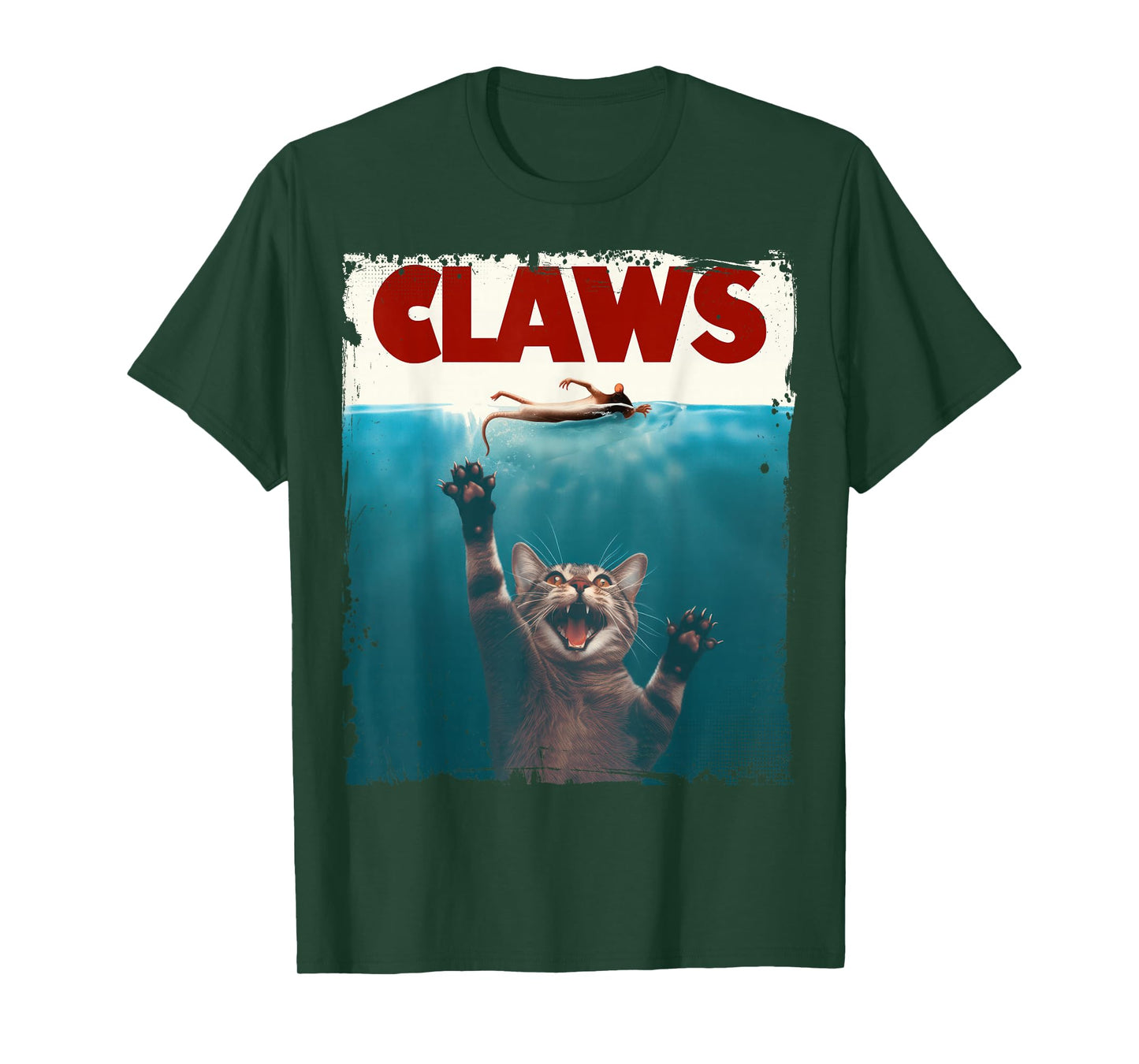 Claws Funny Cat I Love Cat Paws Cat Parody Animal Lover T-Shirt