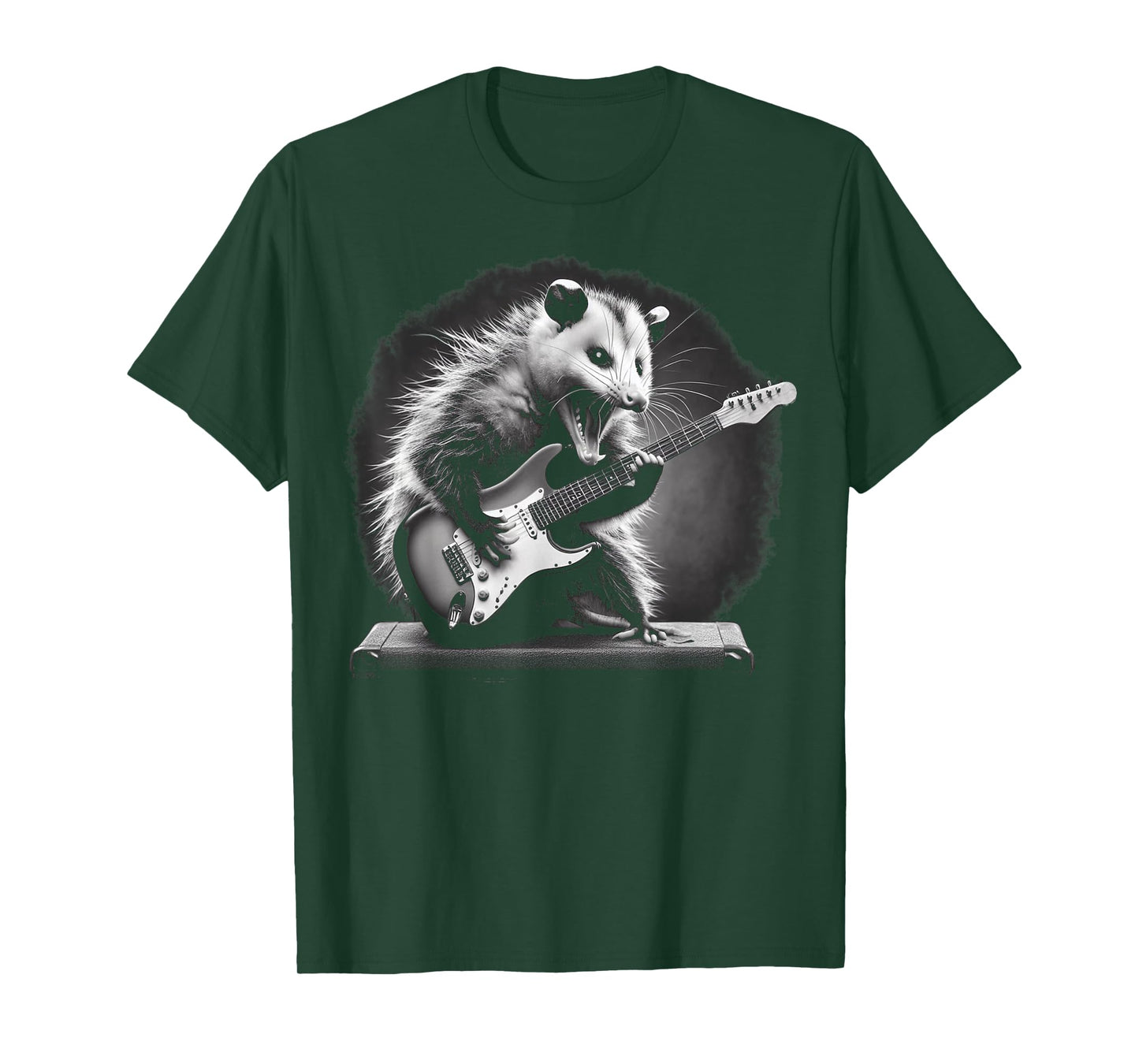 Opossum Playing Guitar Rock and Roll Rock Star Men Women Kid T-Shirt