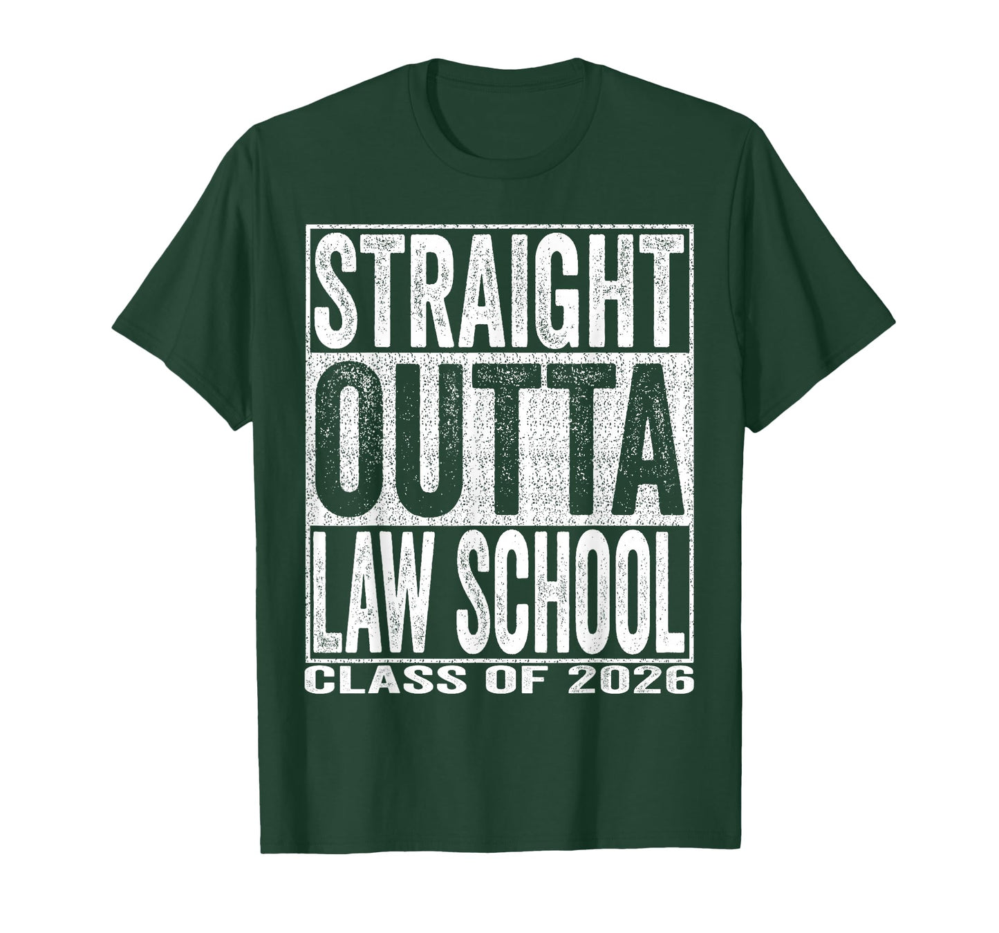 Straight Outta Law School Graduate Funny Class 2026 Lawyer T-Shirt