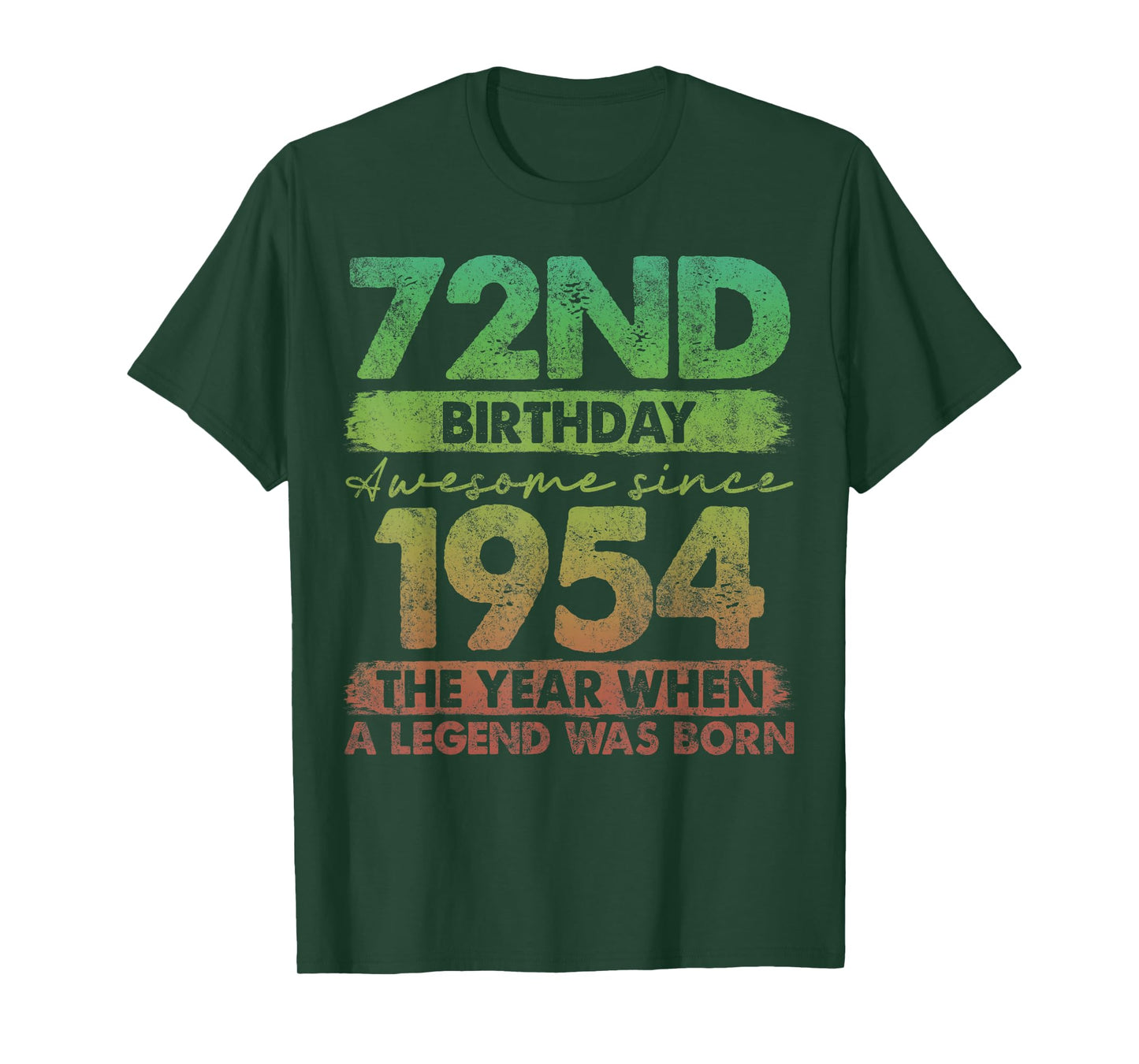 72 Year Old Gifts Vintage 1954 Limited Edition 72nd Birthday T-Shirt