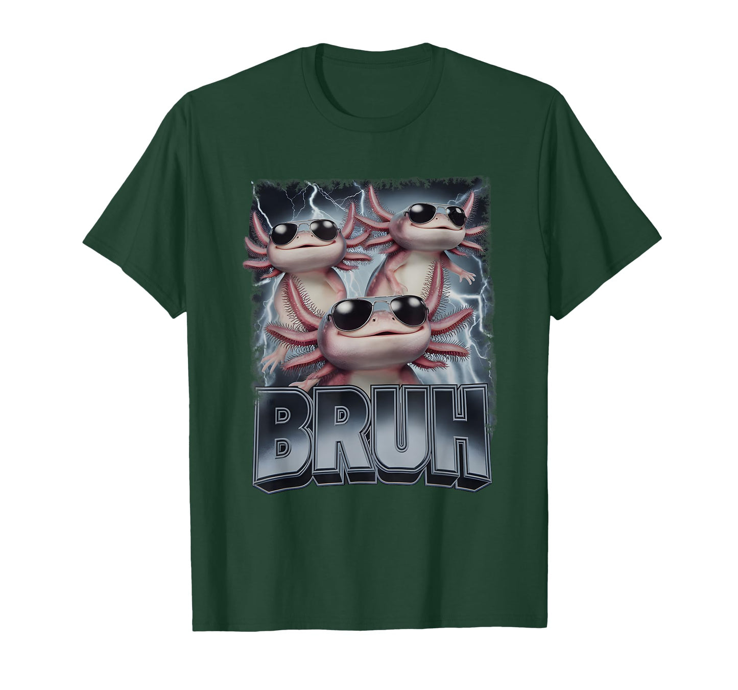 Cool Sunglasses Axolotls Bootleg Meme Axolotl Bruh T-Shirt