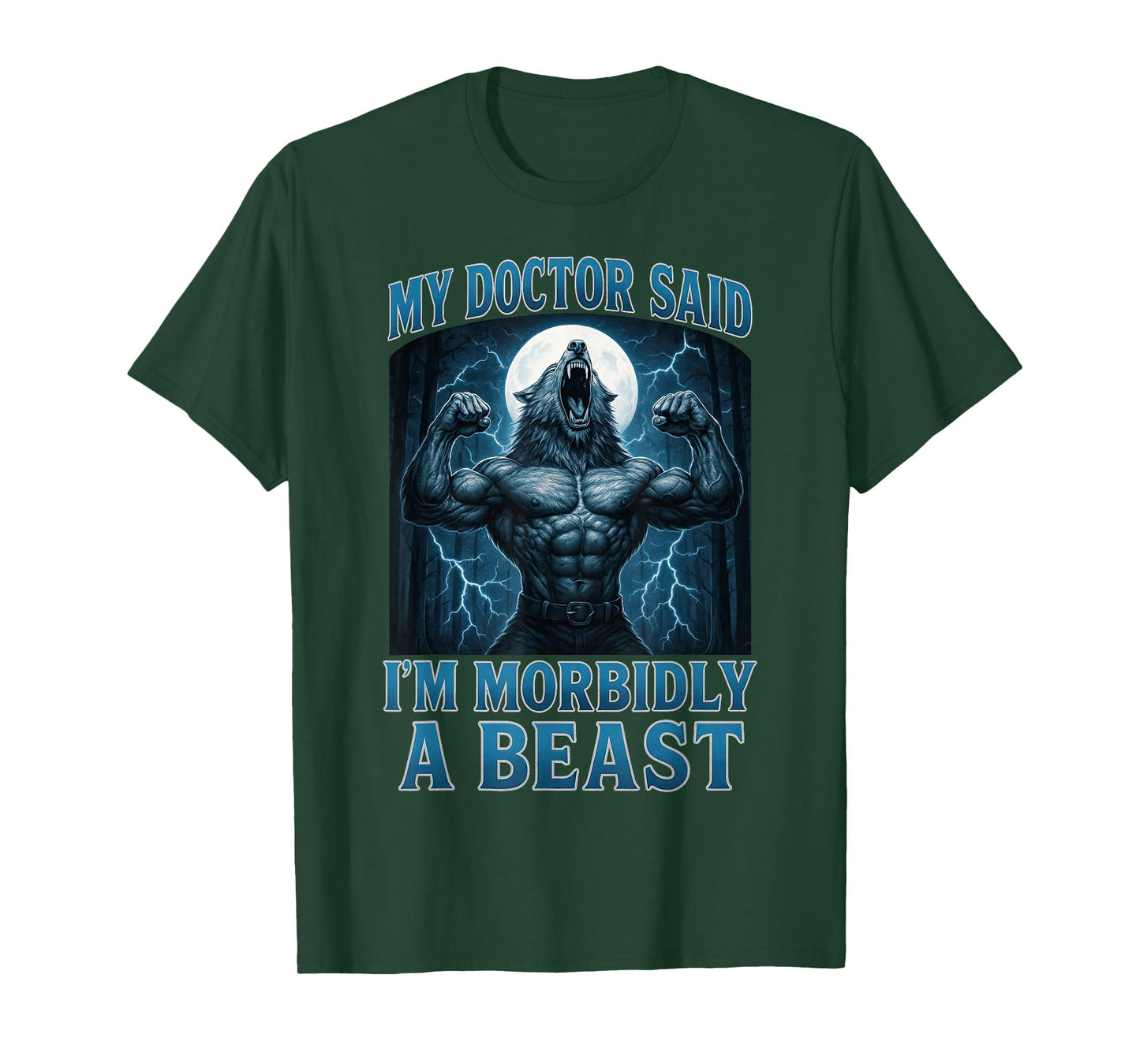 Funny Graphic Tee For Men Women Teens Alpha Wolf Beast Meme T-Shirt