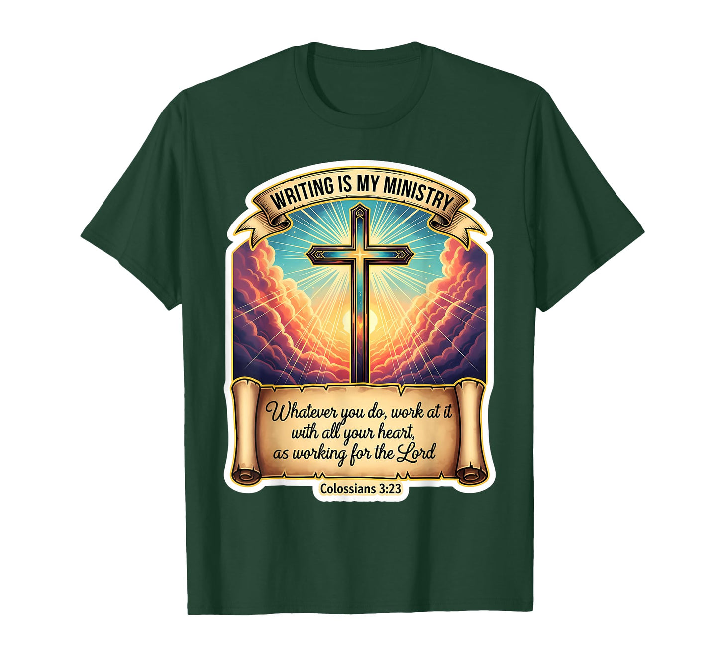 Christian Author Writer Writing is My Ministry Jesus Christ T-Shirt