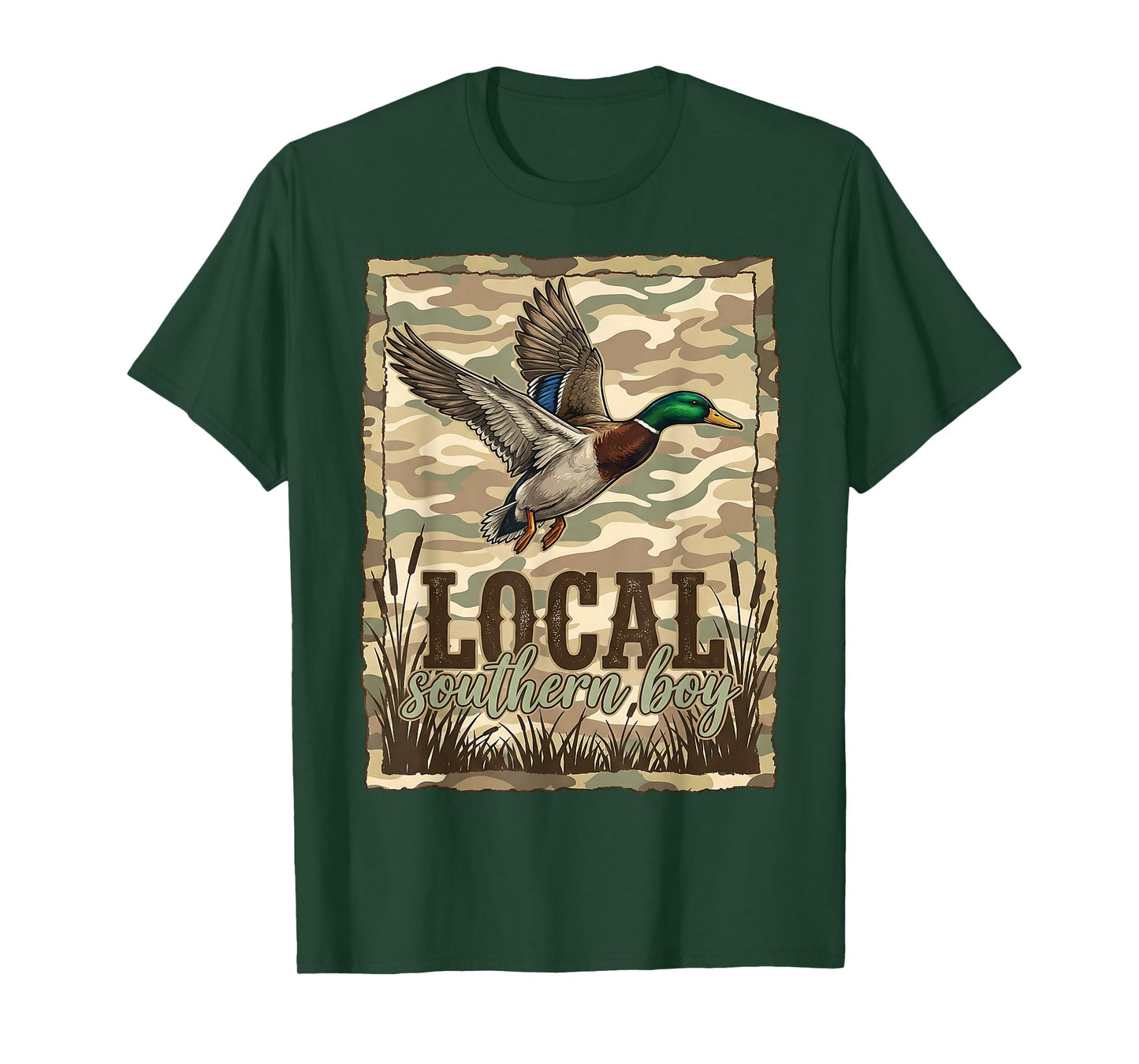 Local Southern Boy Mallard Duck Hunting Camo Outdoor Men T-Shirt