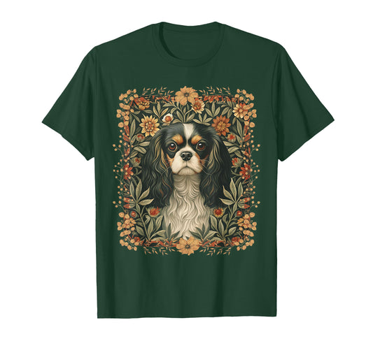 Tricolor Cavalier King Charles Spaniel Vintage T-Shirt