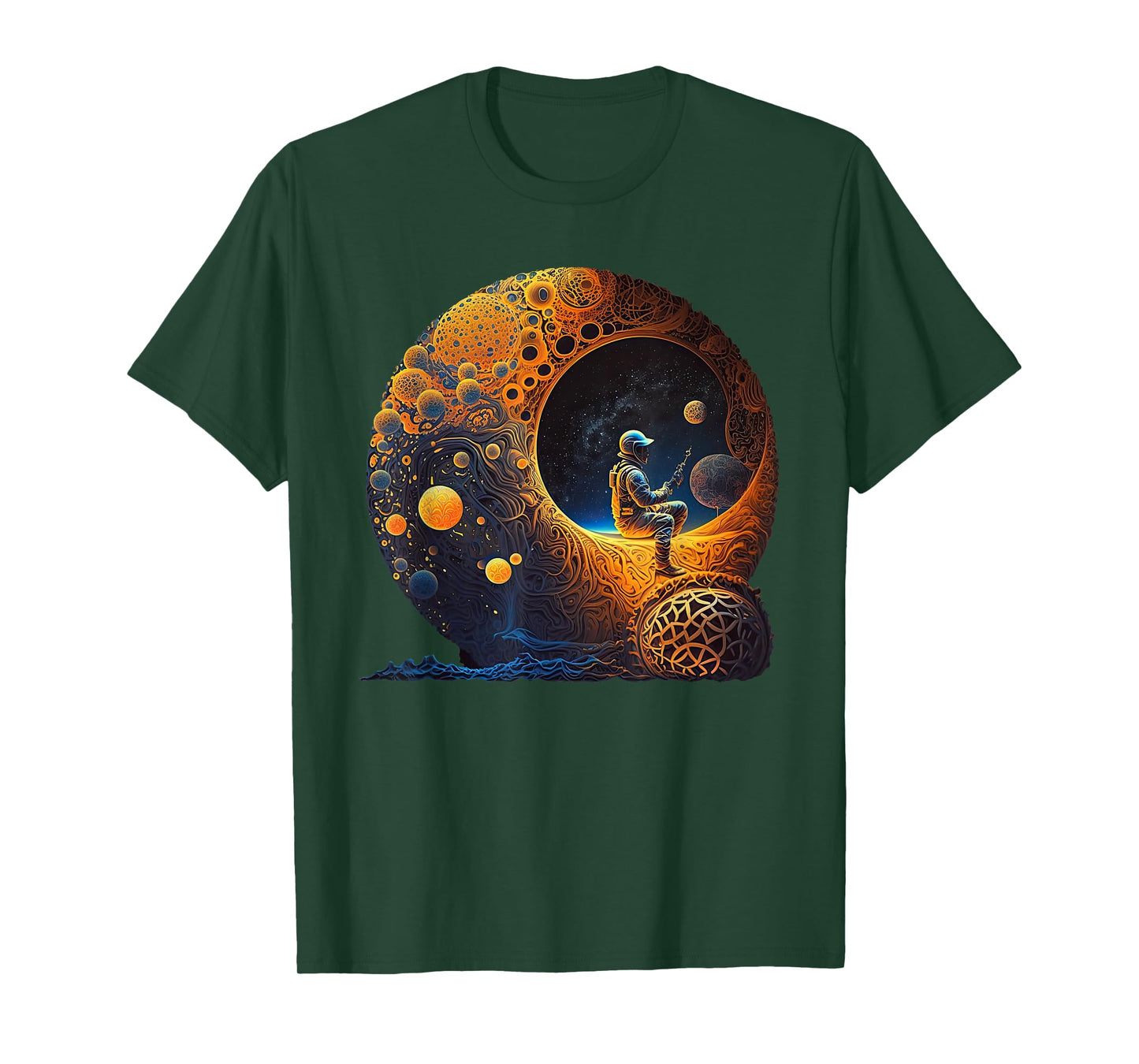 Meditating Astronaut Planets Meditation Astral Travel T-Shirt