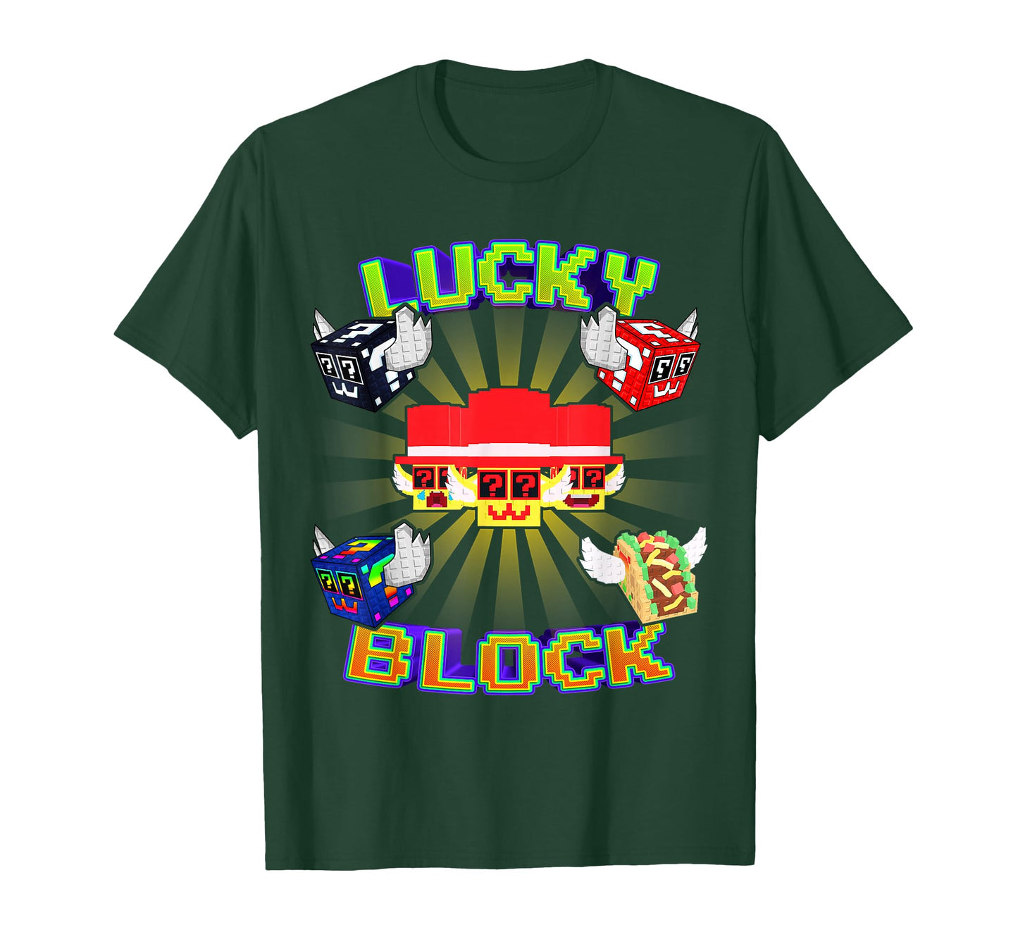 Funny Lucky Block Italian Brainrot Meme for Boys Kids Teens T-Shirt