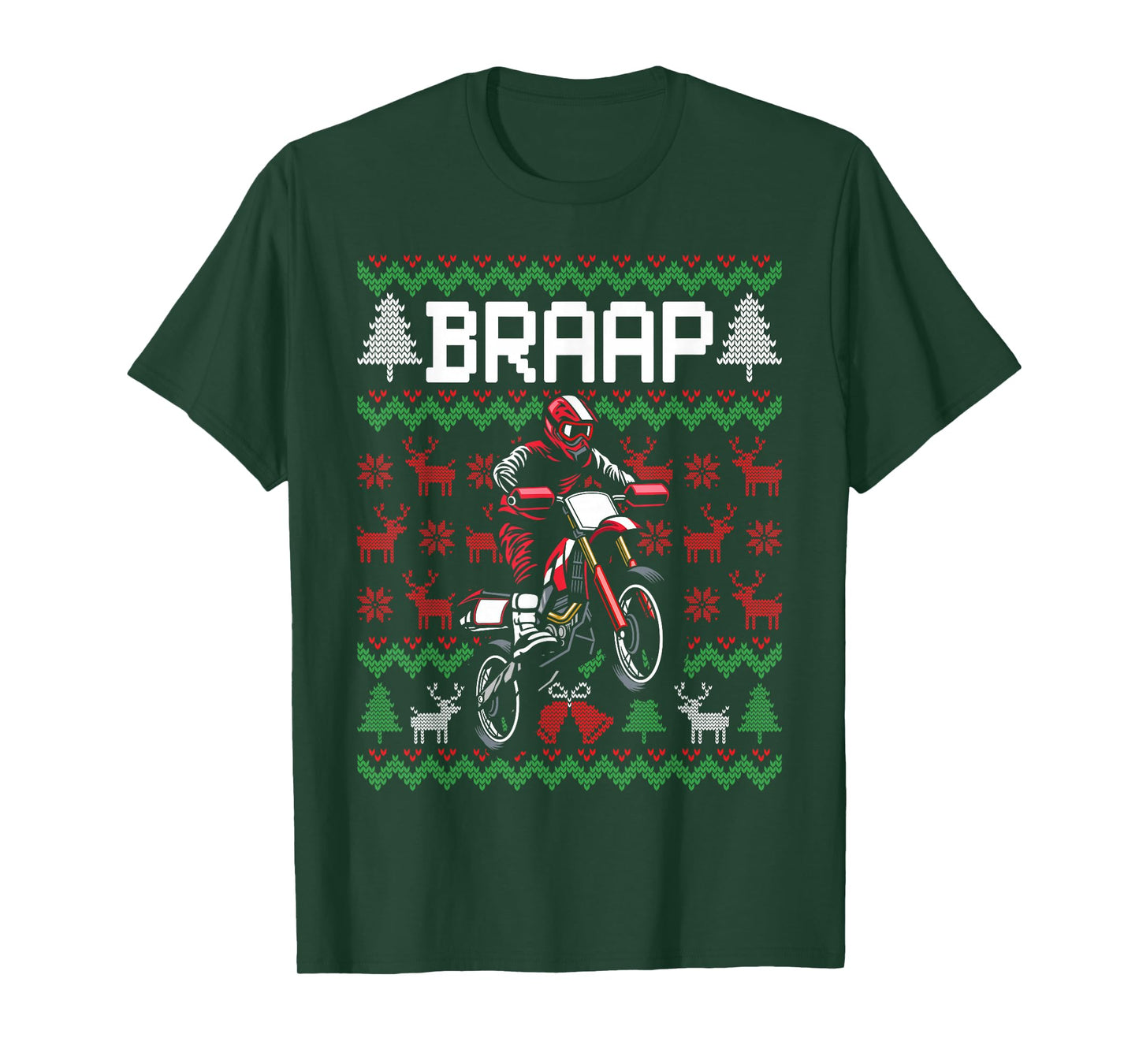 Christmas Motorcycle Motocross Braap Dirt Bike T-Shirt