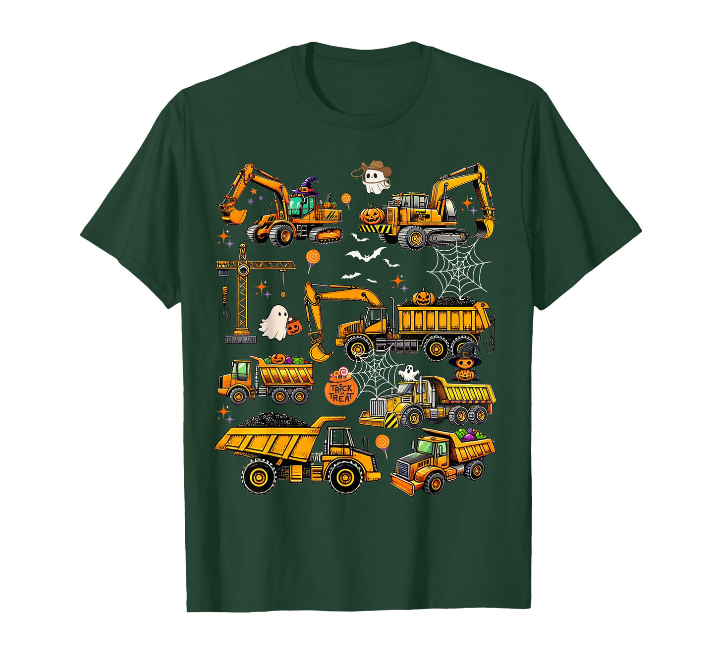 Halloween Construction Trucks Halloween Costume Boys Toddler T-Shirt