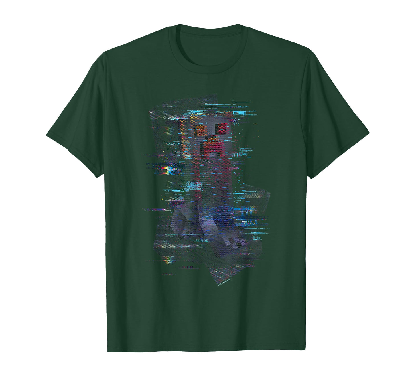 Minecraft Glitched Out Running Creeper Big Logo T-Shirt