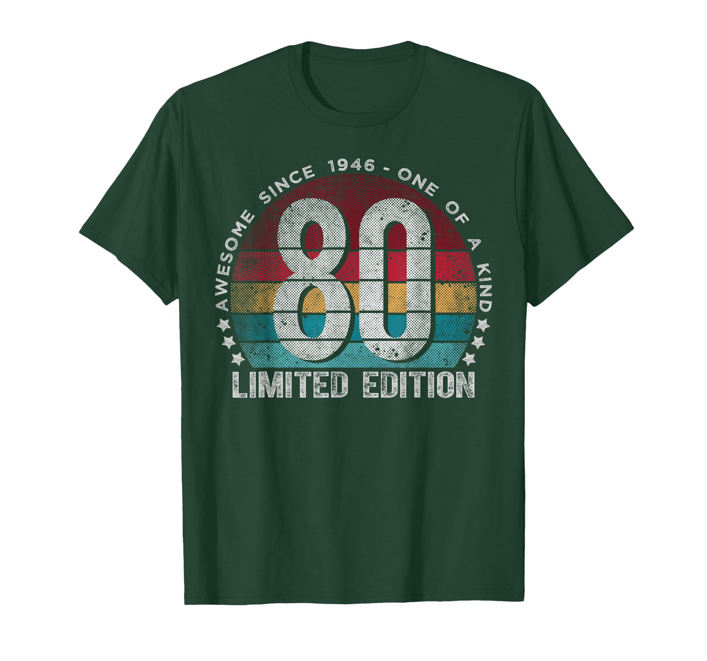 80 Year Old Gifts Vintage 1946 Limited Edition 80th Birthday T-Shirt