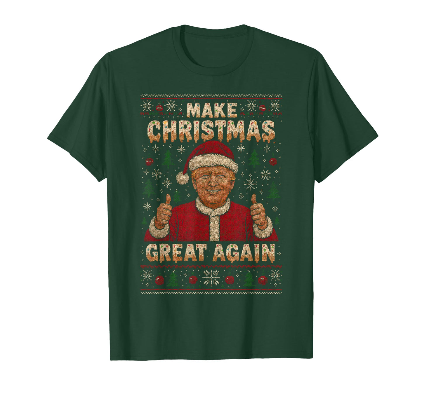 Make Christmas Great Again Ice Cream Drip Funny Ugly Sweater T-Shirt