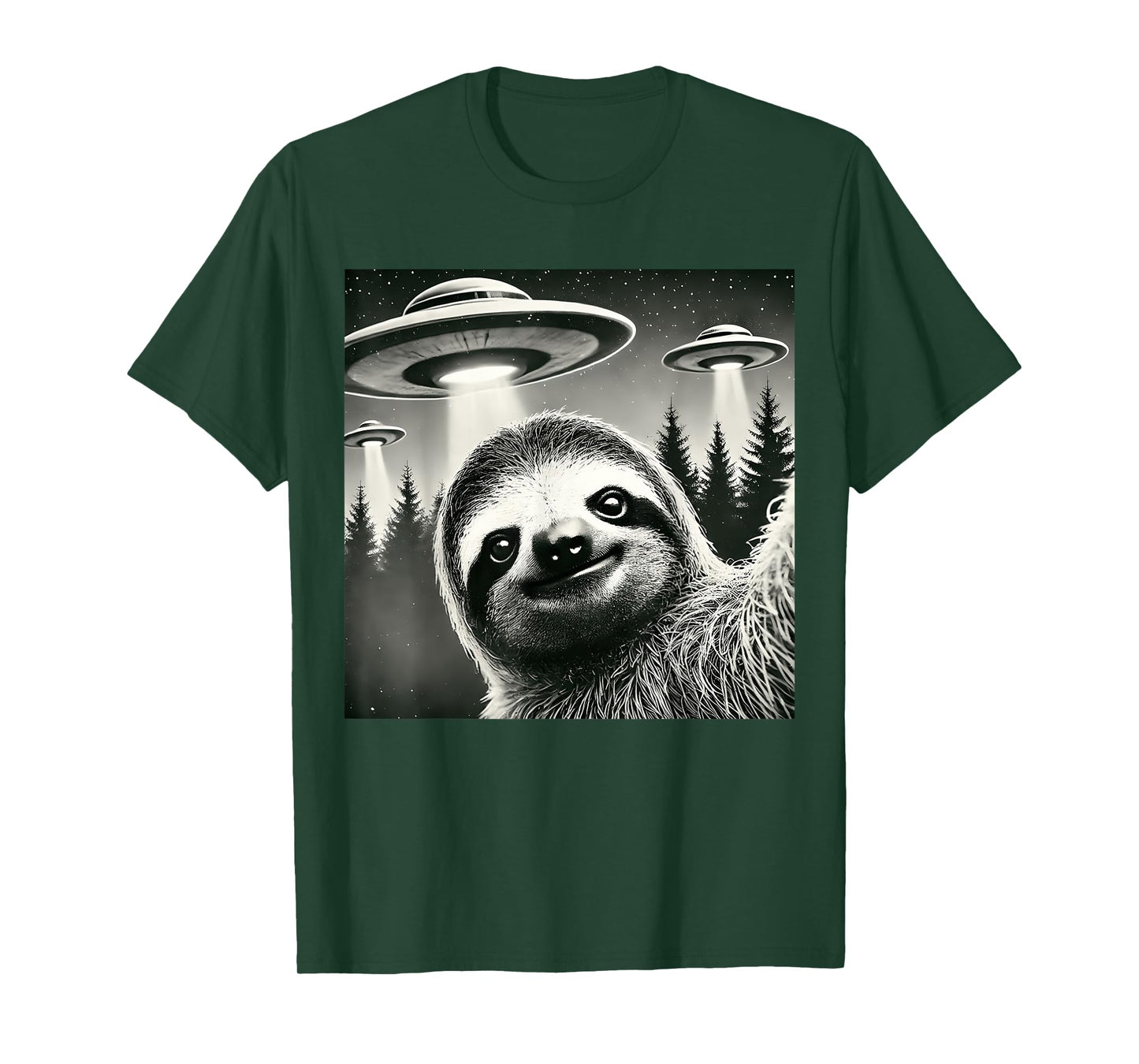 Funny Sloth Selfie UFOs T-Shirt