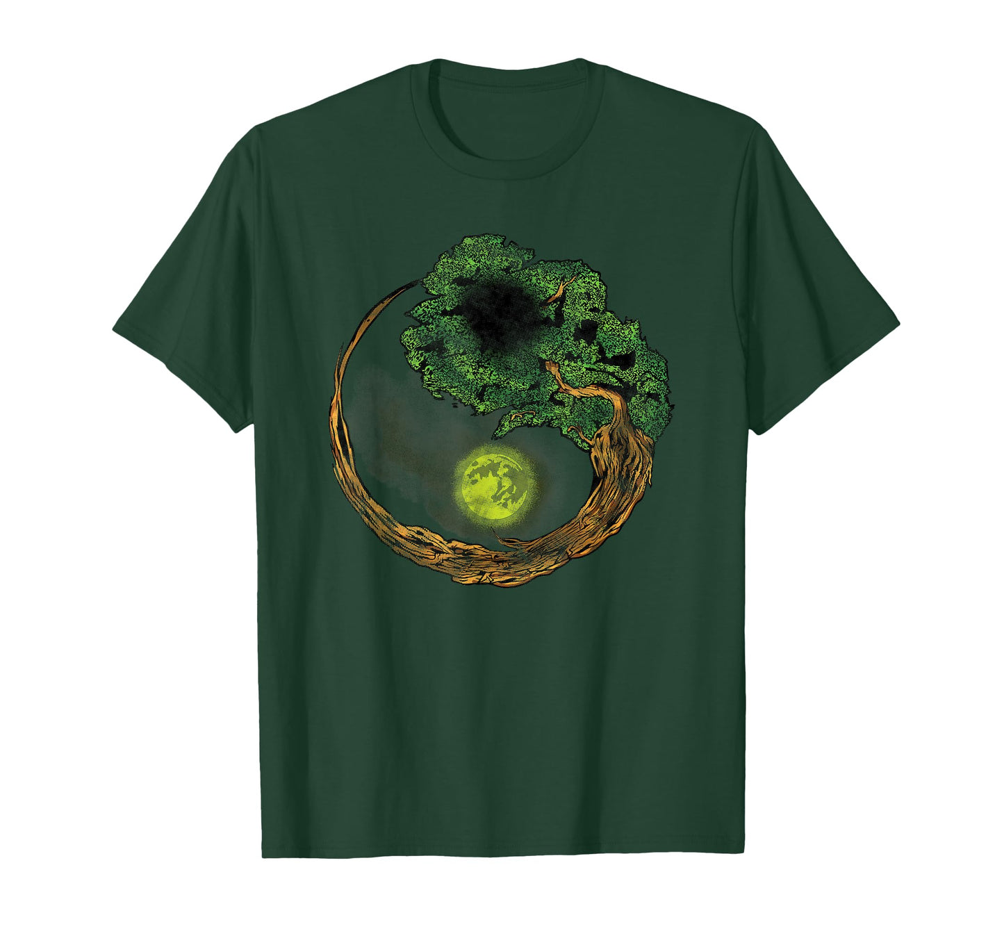 Yin Yang Bonsai Tree Japanese Buddhist Zen T-Shirt