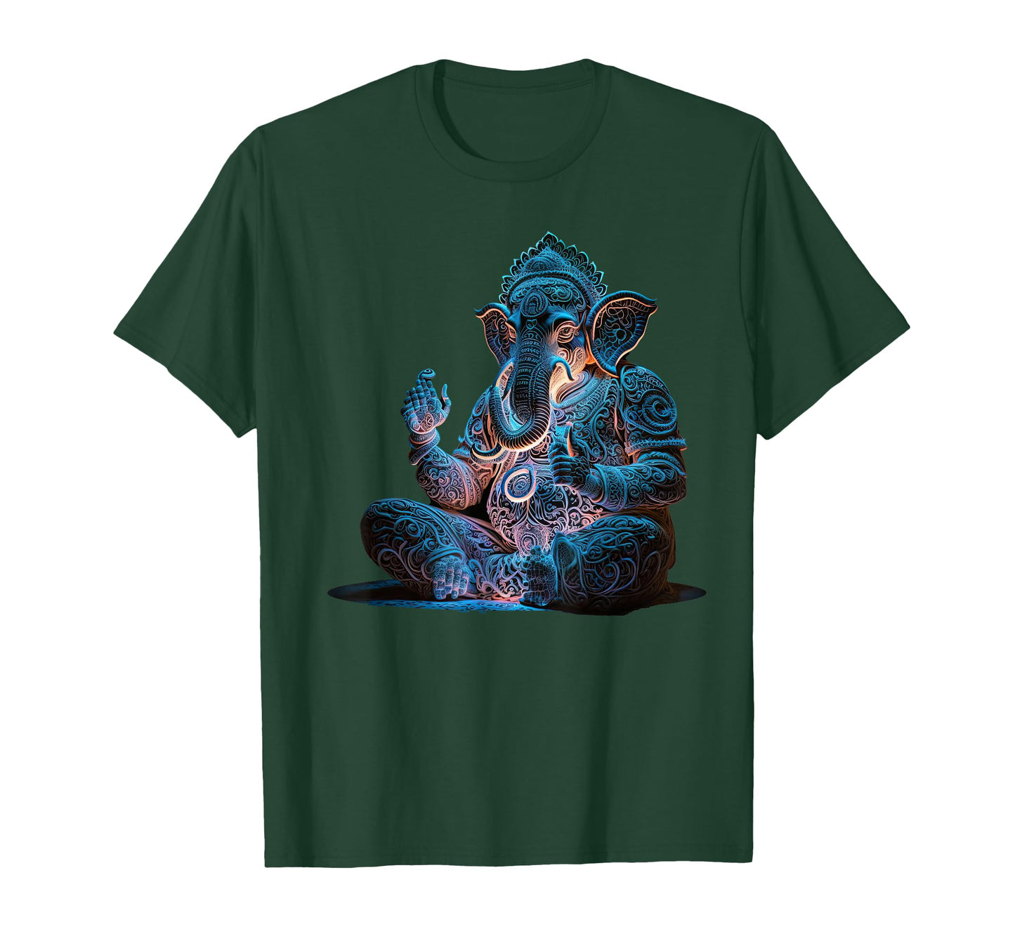 Ganesh Elephant Hindu Yoga Spiritual Meditation. T-Shirt