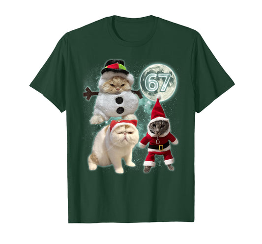 67 Days Cat Moon 67 Cat Six Seven 6 7 Meme T-Shirt