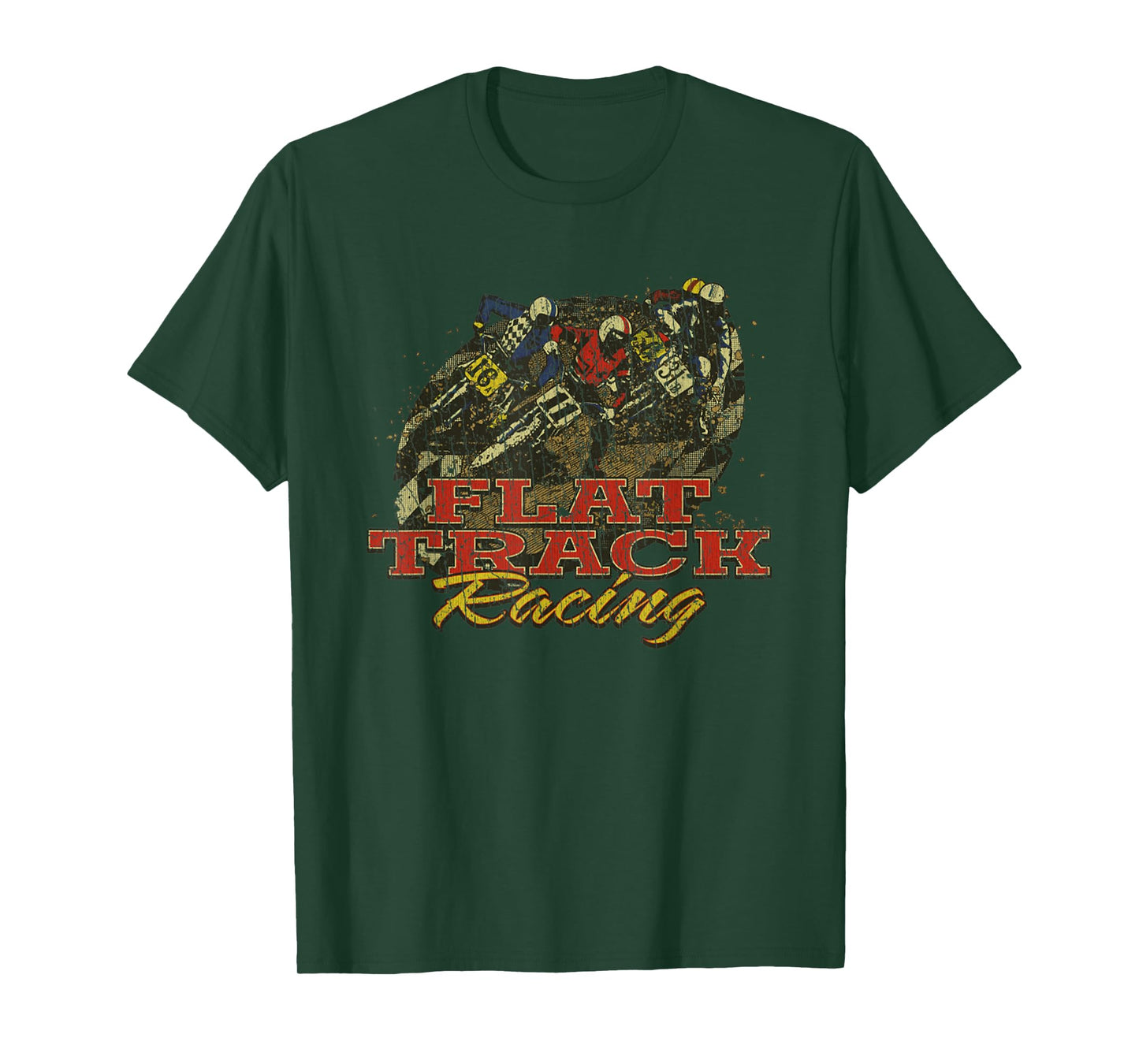 Vintage Flat Track Motorcycle Racing 1974 Dirt Biker T-Shirt